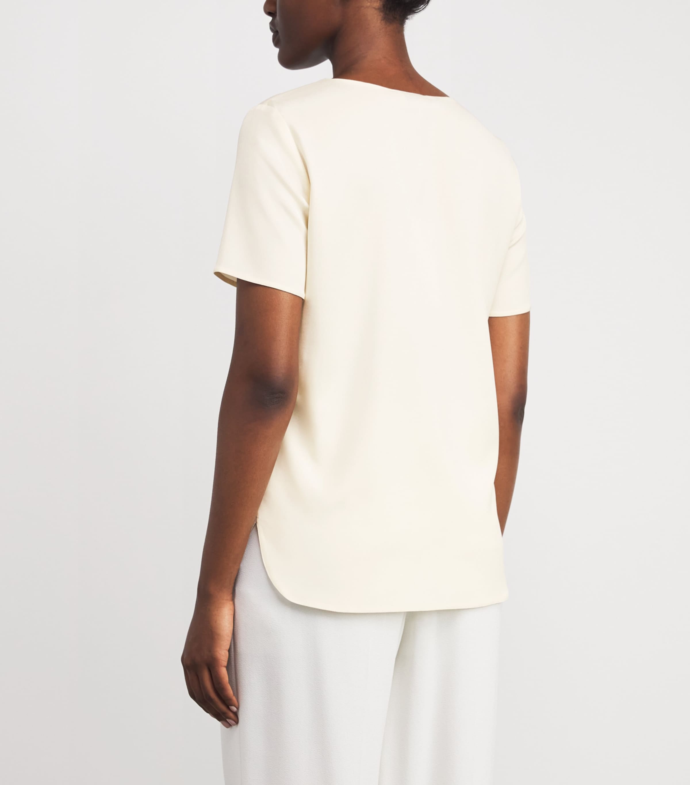 Stretch-Silk T-Shirt IVORY Image 4