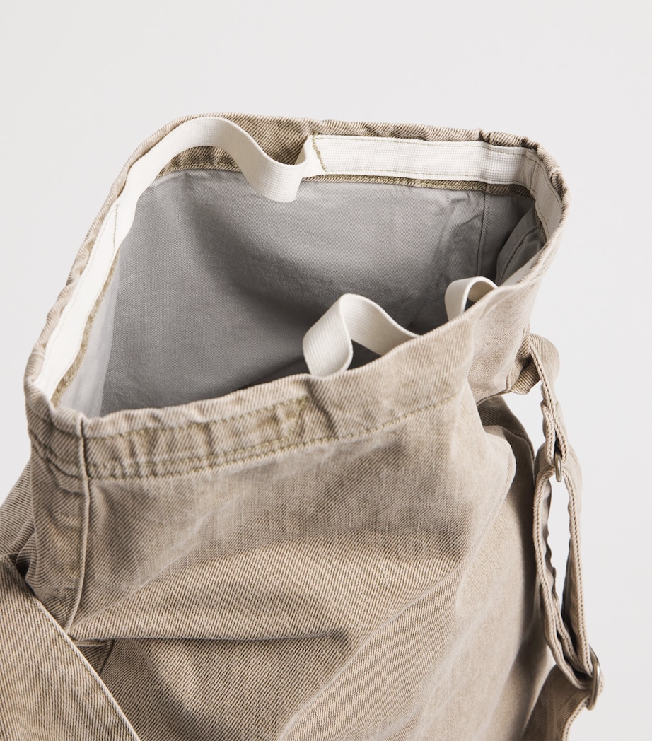 Our Legacy Denim Sling Shoulder Bag Olive Breeze Wash Image 5