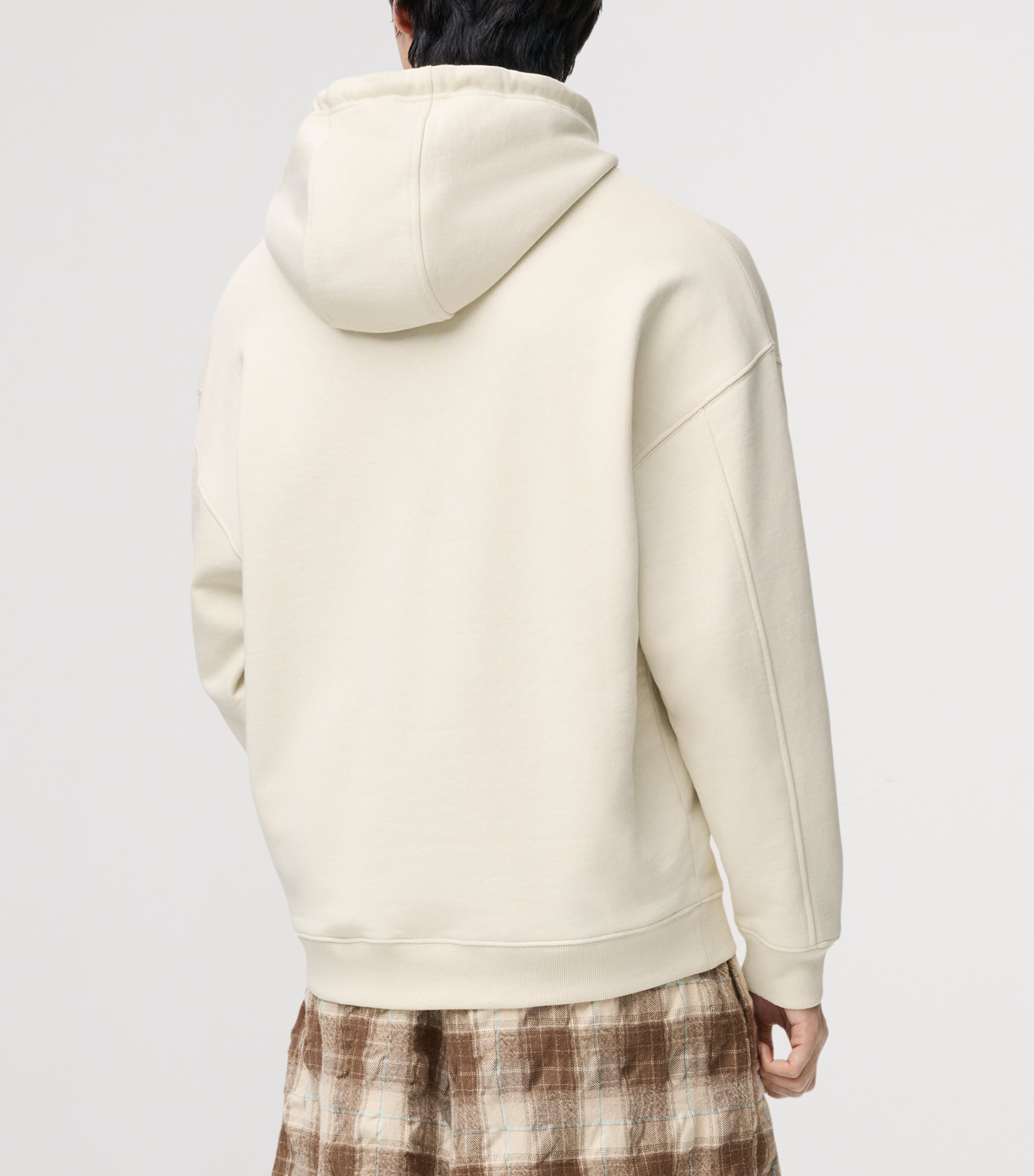 Cotton-Blend Anagram Hoodie ECRU Image 4
