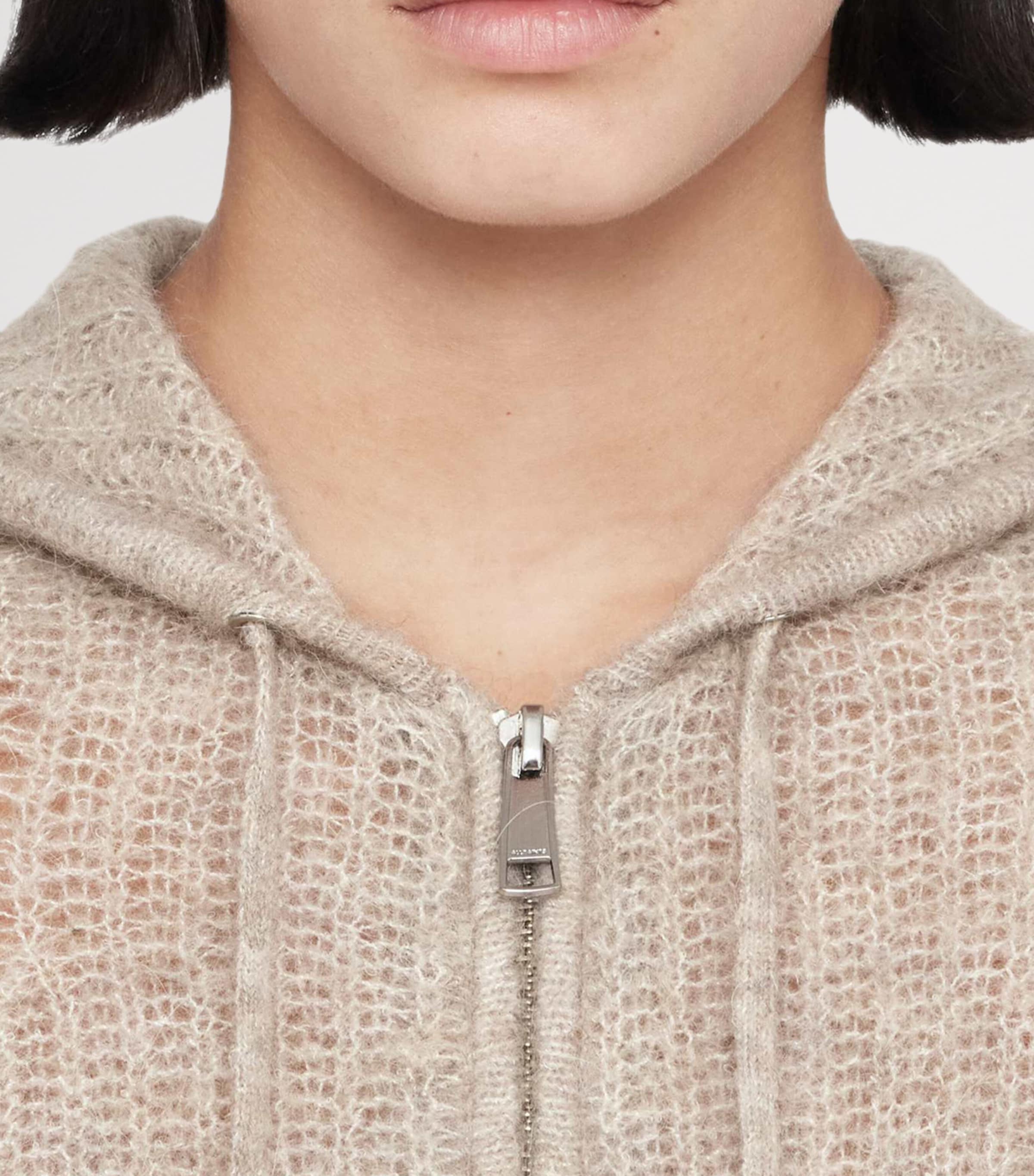 AllSaints Womens Mabel Hoodie Pebble Grey Image 5