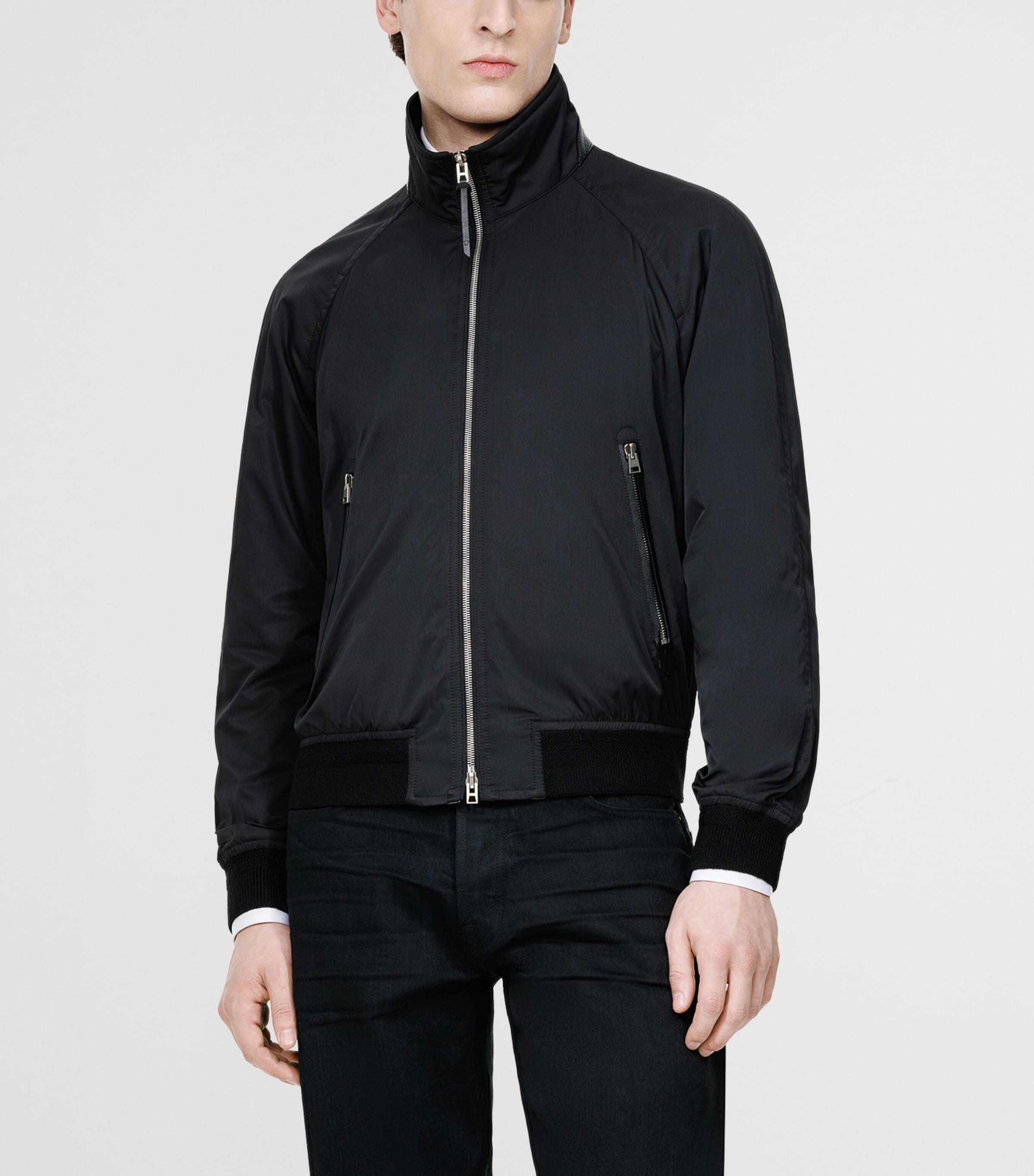 Tom Ford Technical Bomber Jacket In Blue