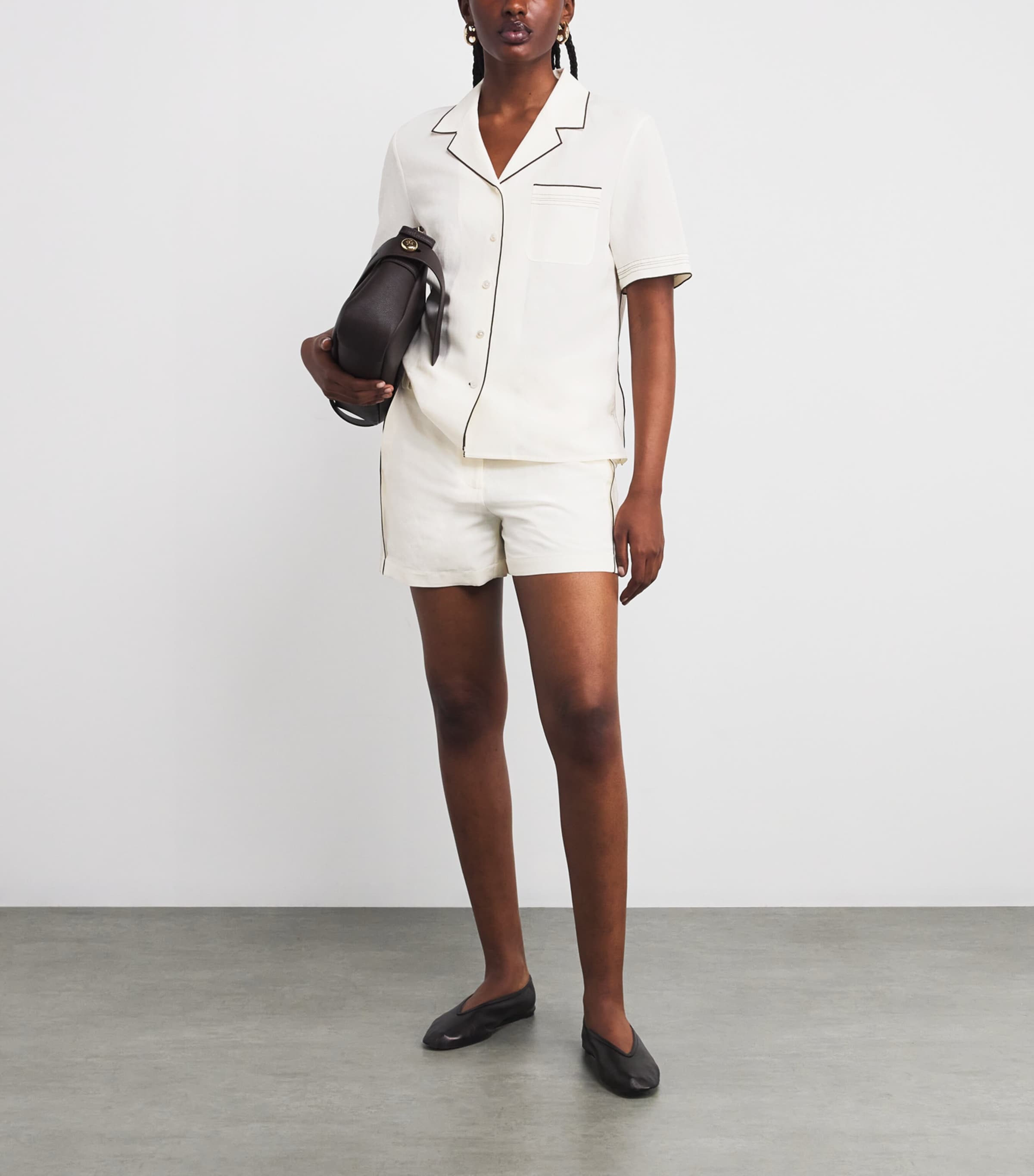 Short-Sleeve Shirt 100 WHITE Image 2