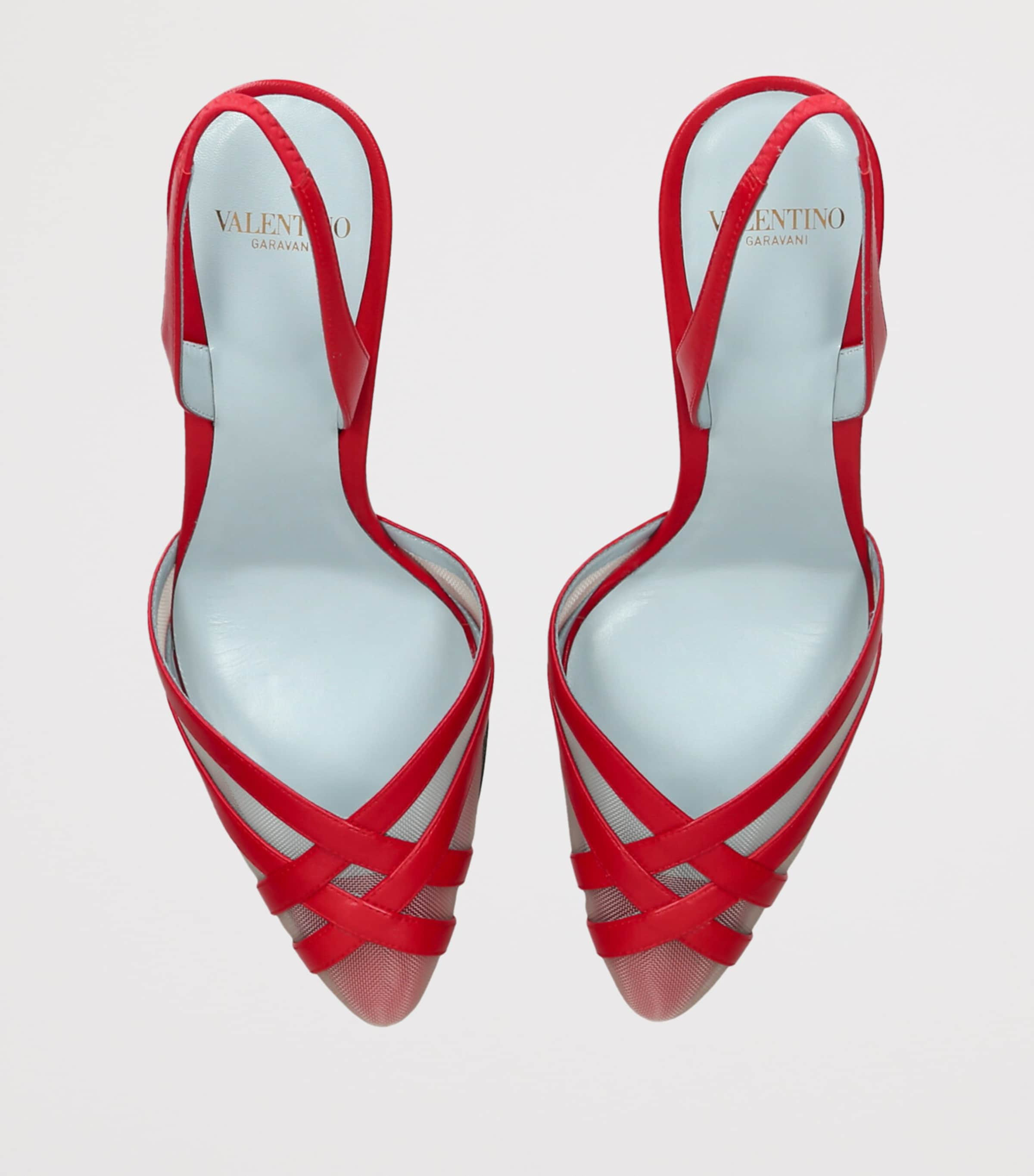 Valentino Garavani Leather ImpuDance Slingback Pumps 90 Red Comb Image 4