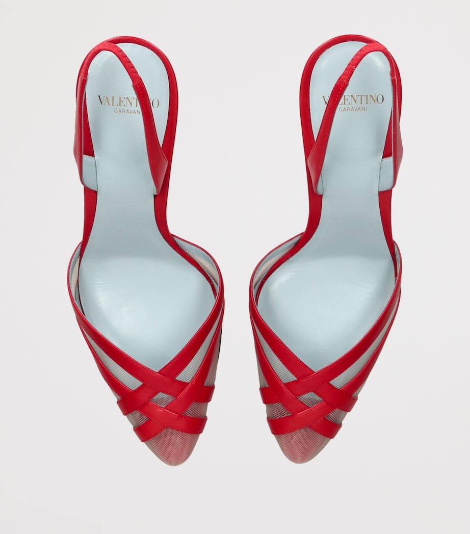 Leather ImpuDance Slingback Pumps 90 RED COMB Image 4