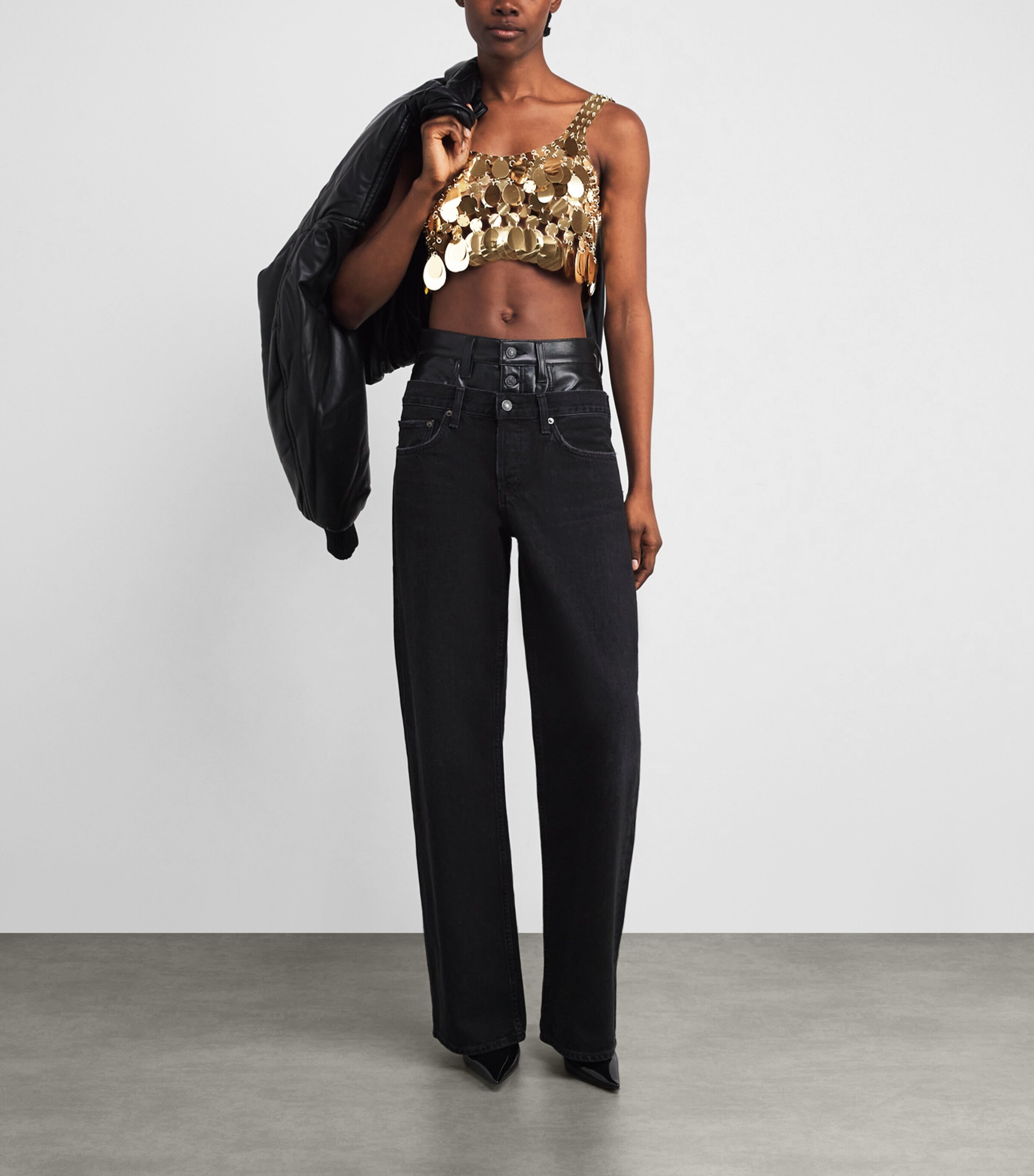 Paco Rabanne Gold Chainmail Crop Top | Harrods AU
