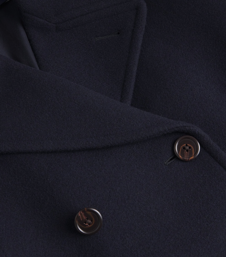 Wool-Blend Polo Soft Tailored Peacoat NAVY Image 5