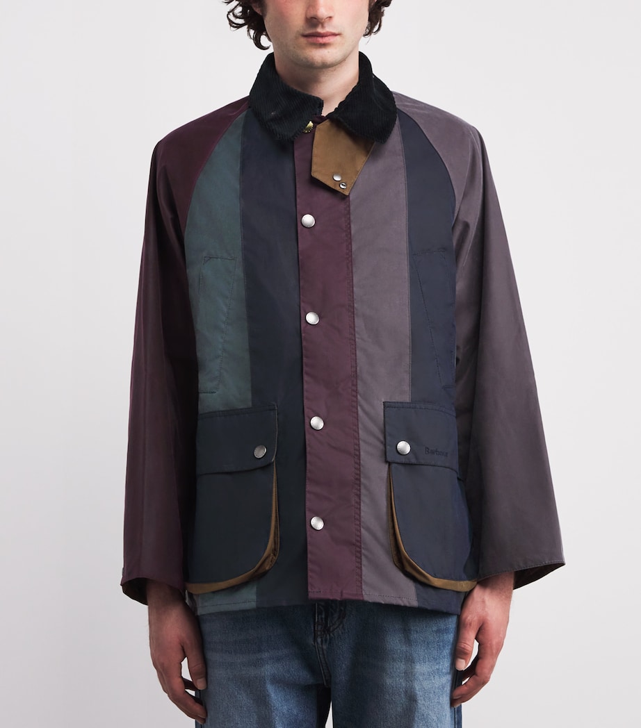 x Paul Smith Waxed Stripe Oversized Bedale Jacket STRIPE Image 3