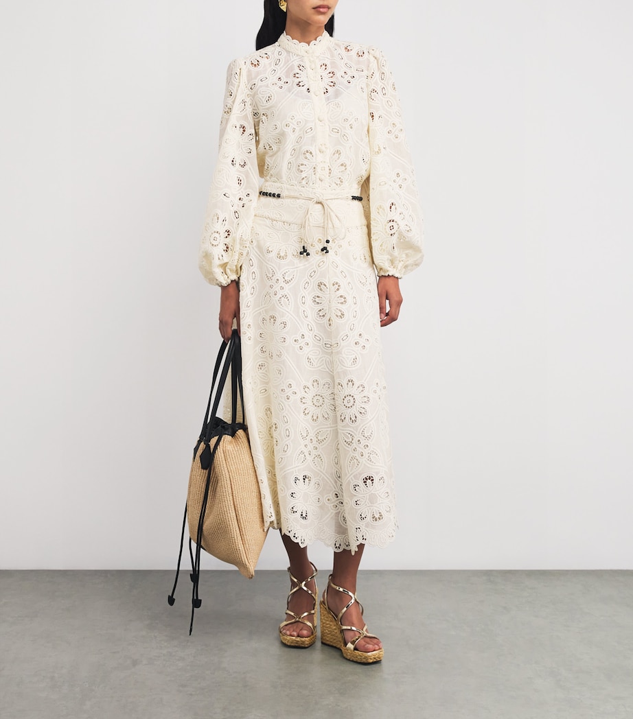 Cotton Rhiannon Embroidered Blouse IVO IVORY Image 2