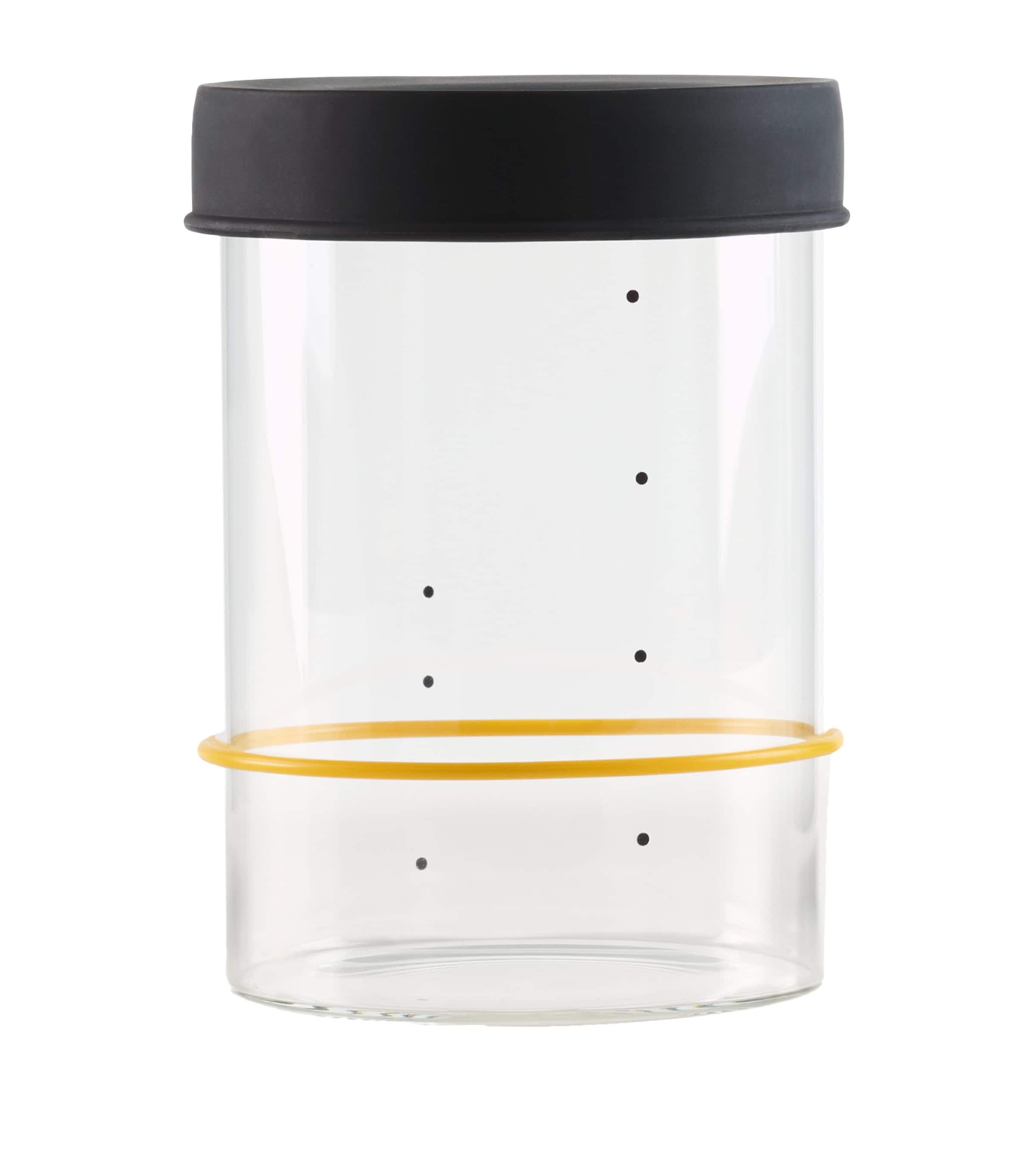 Glass Sourdough Quart Starter Jar (1L) BLACK Image 1