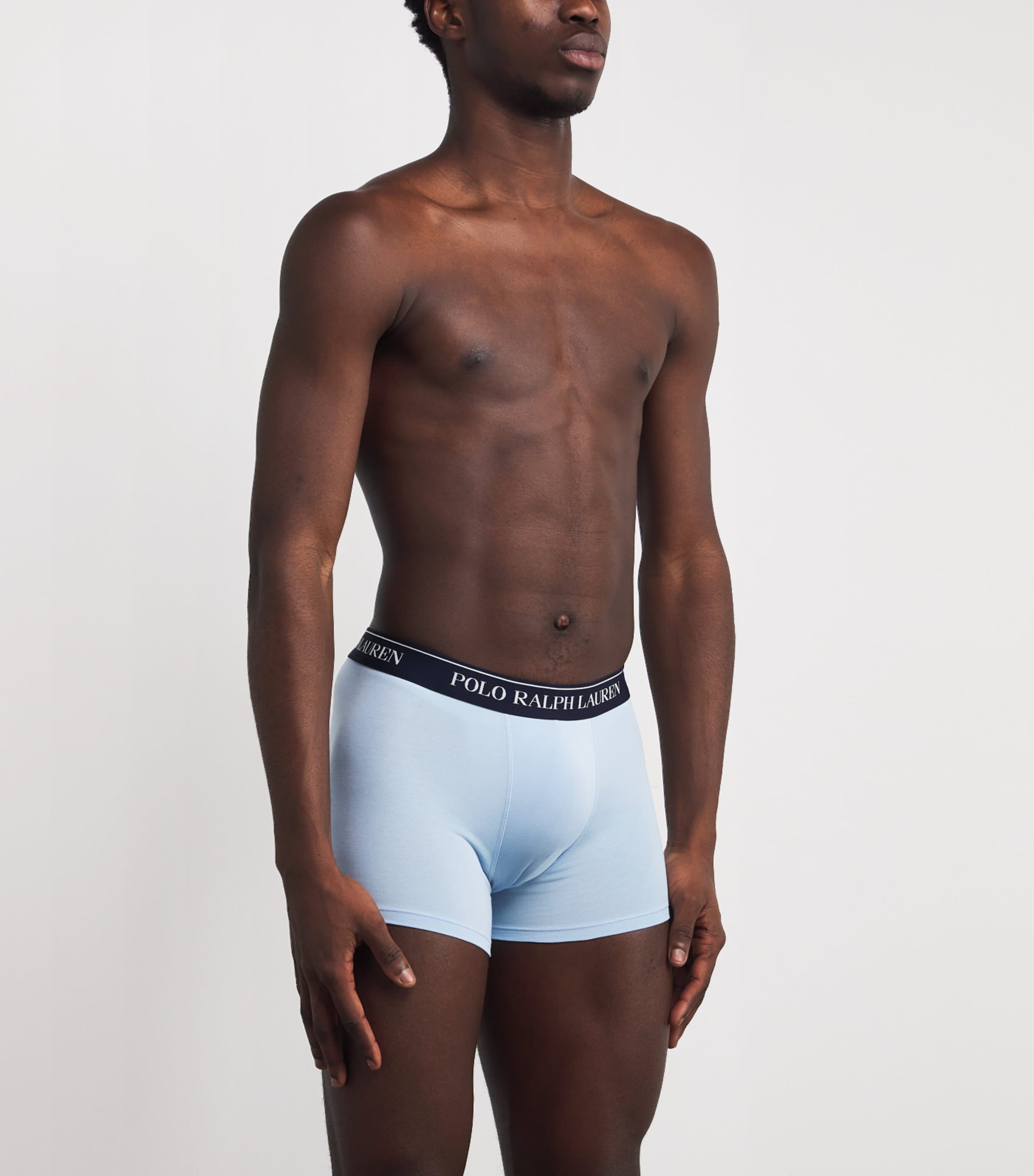 Stretch-Cotton Classic Trunks (Pack of 3) 3PK NVY/STHP BLU/GRN Image 2