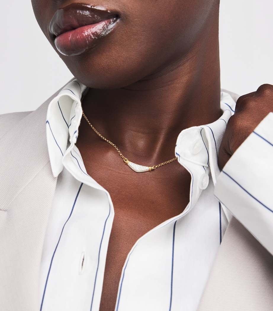 Yellow Gold and Diamond Lot N*93 Karma Necklace YELLOW GOLD Image 2