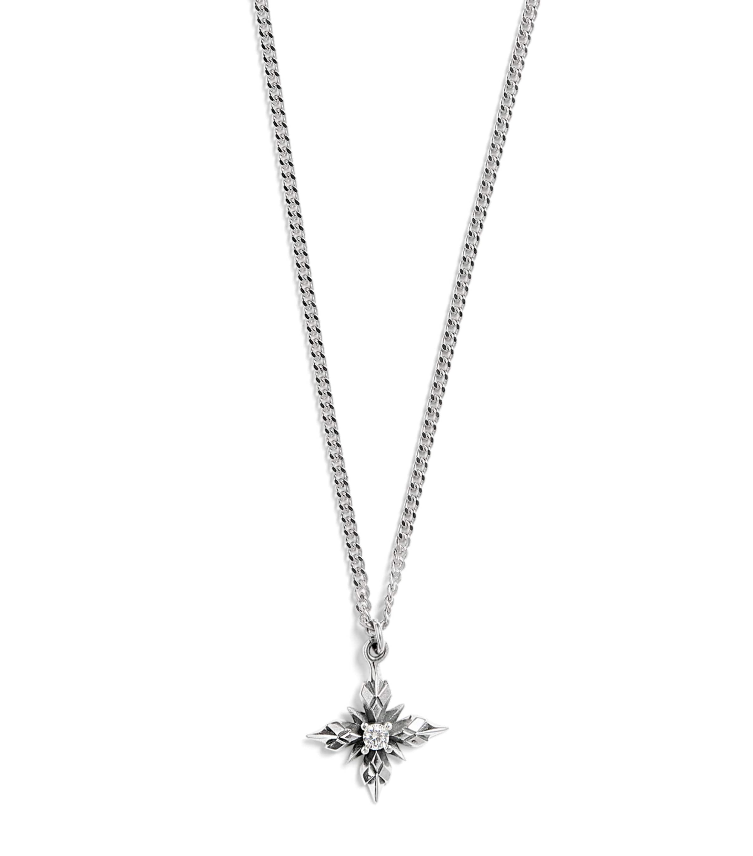 Emanuele Bicocchi Sterling Silver Cross Pendant Necklace