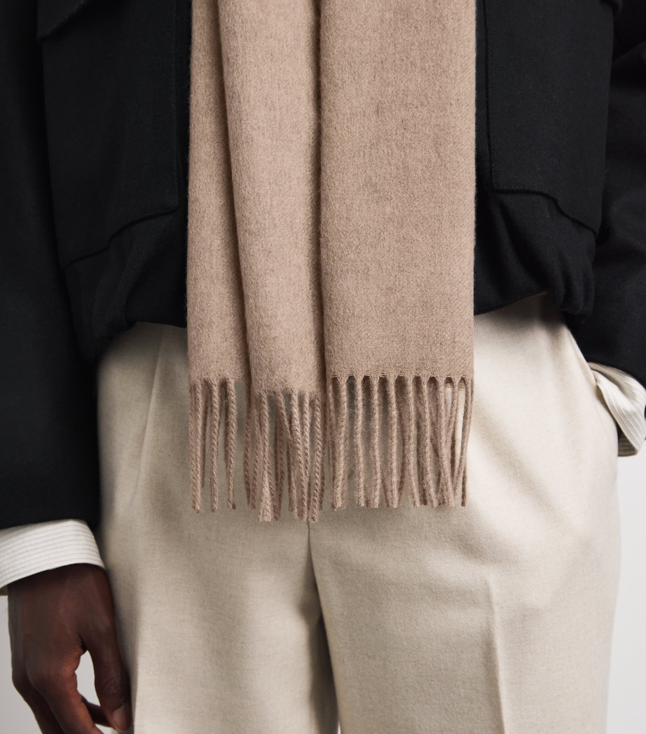 Johnstons Of Elgin Natural Cashmere Scarf Otter Image 3