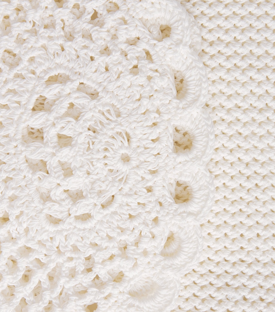 Erdem Womens Cotton Crochet Maxi Dress Ivory Image 6