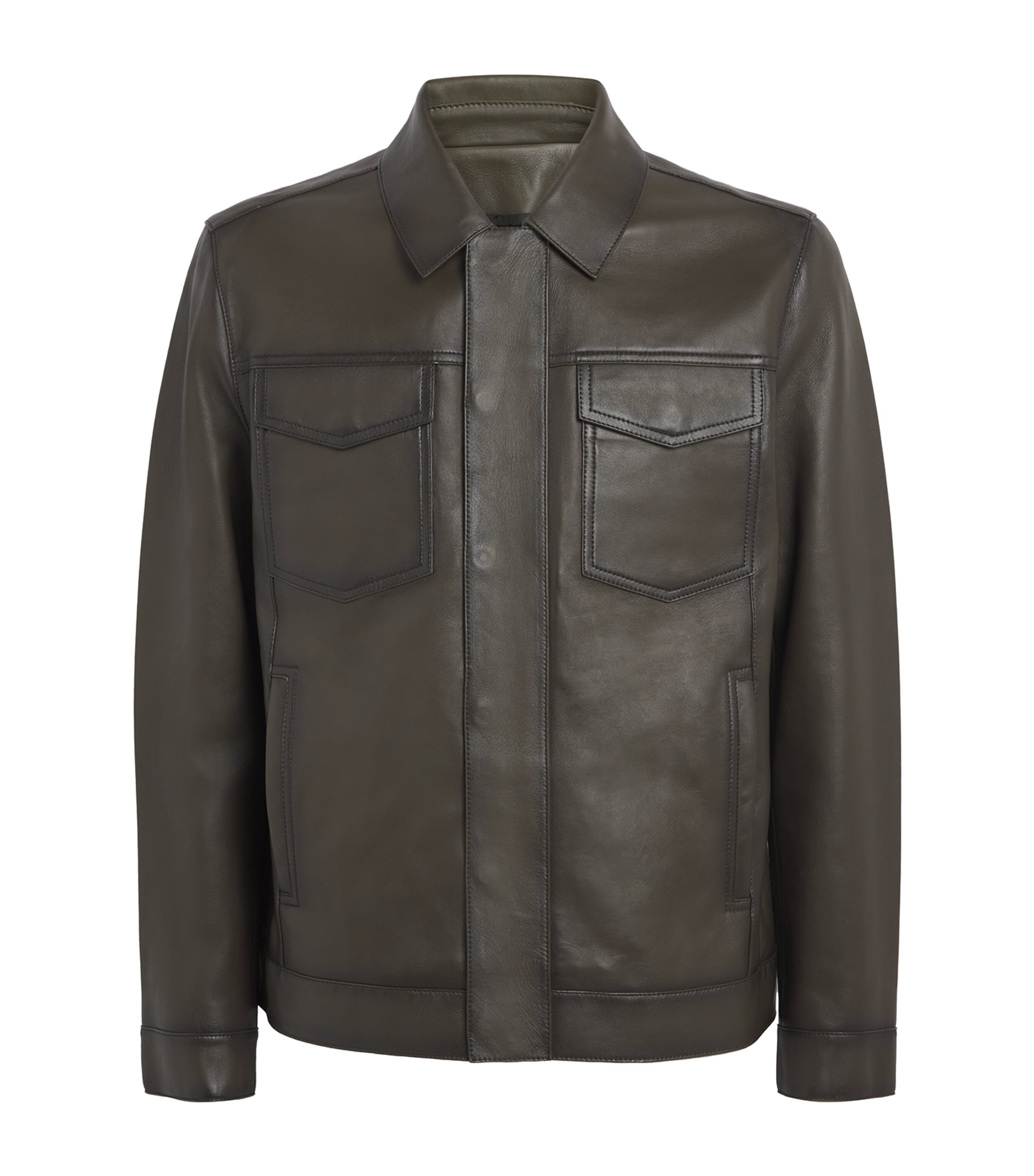 Patina Leather Jacket A8190 CANOPEE Image 1