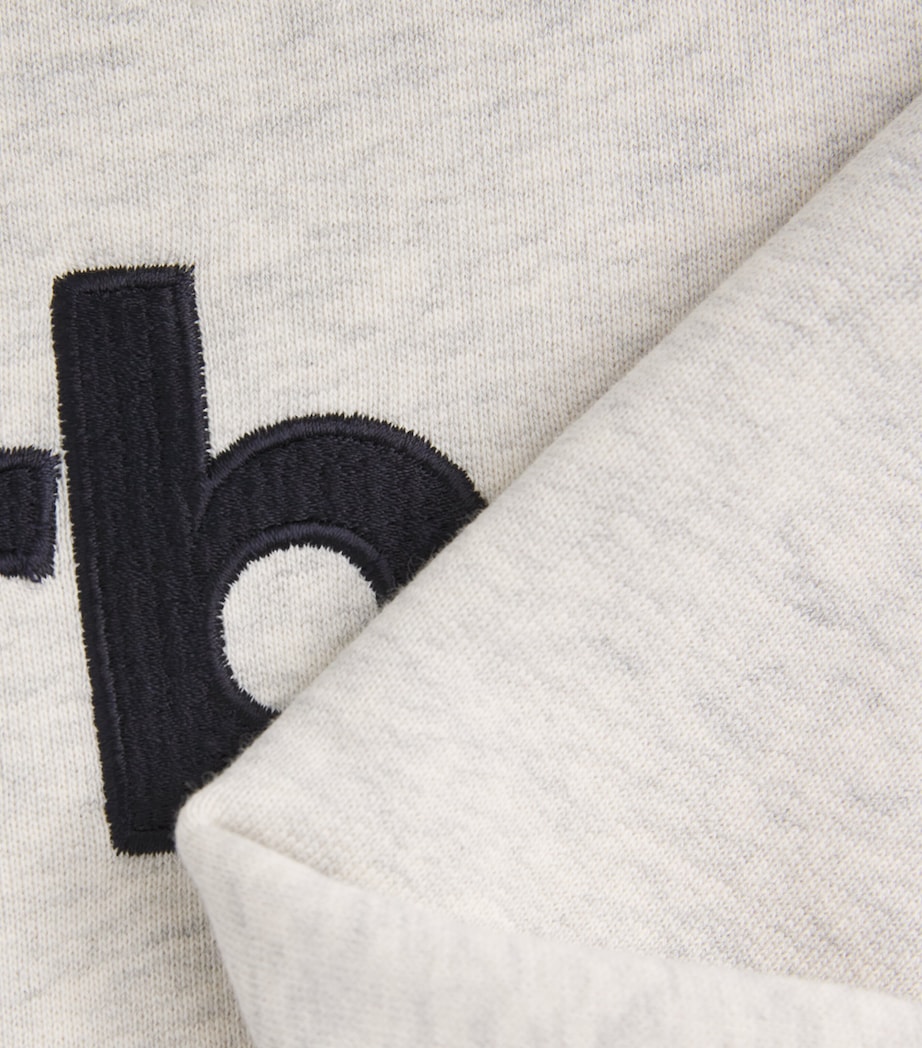 Barbour Womens Logo Hartland Sweatshirt Cloud Marl Image 6