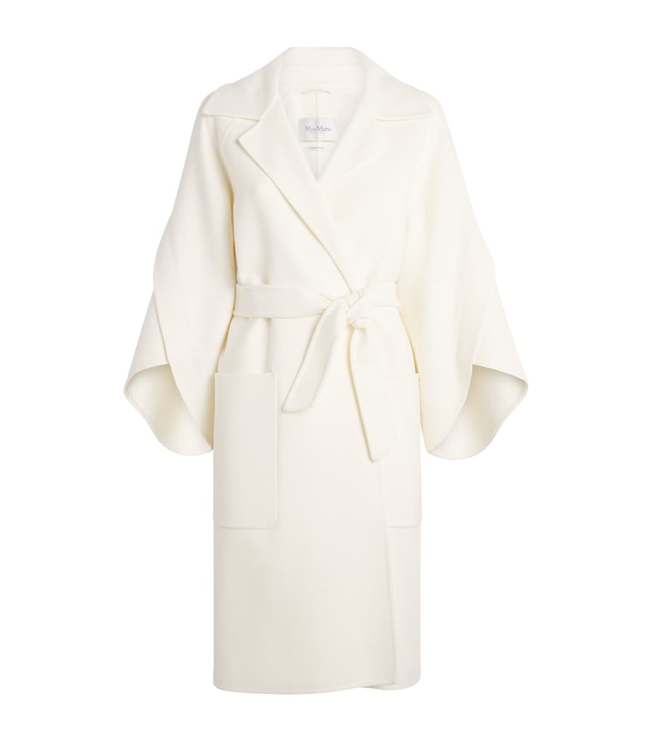 Wool-Cashmere Wrap Coat WHITE Image 1