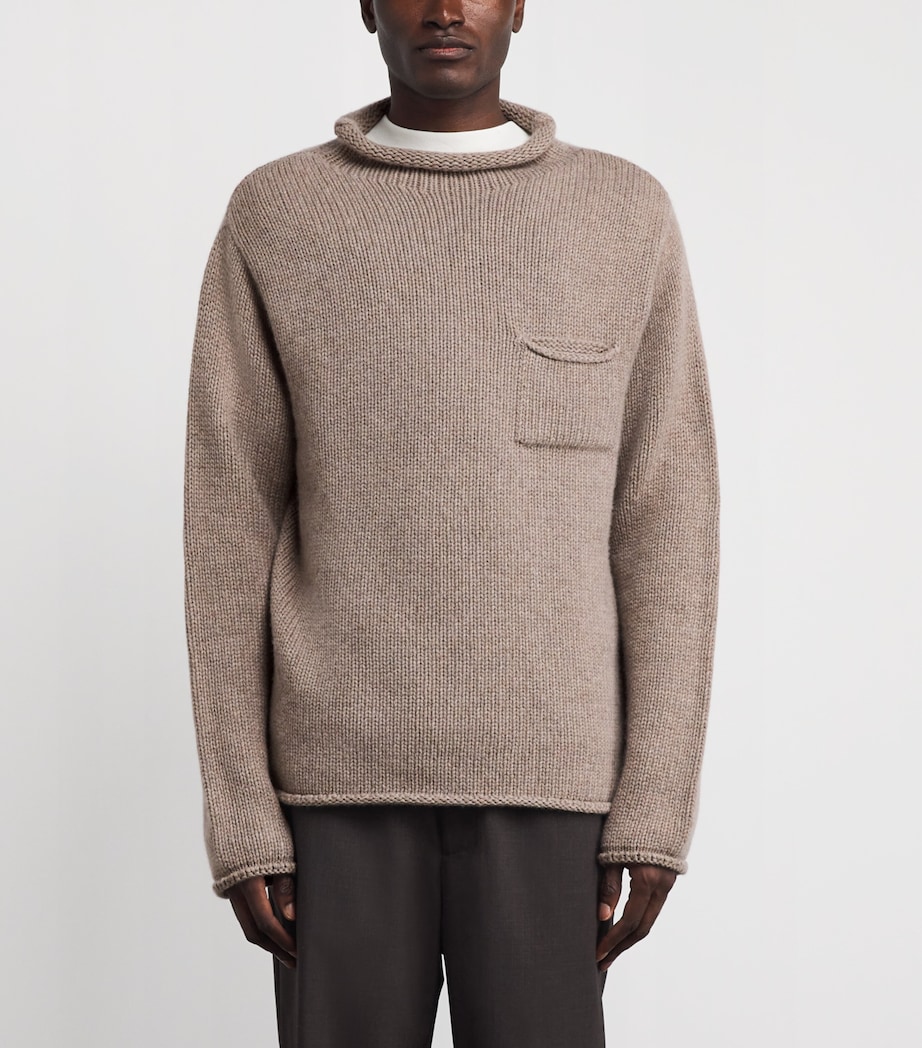 Cashmere Rollneck Sweater HB4334 ASH Image 3