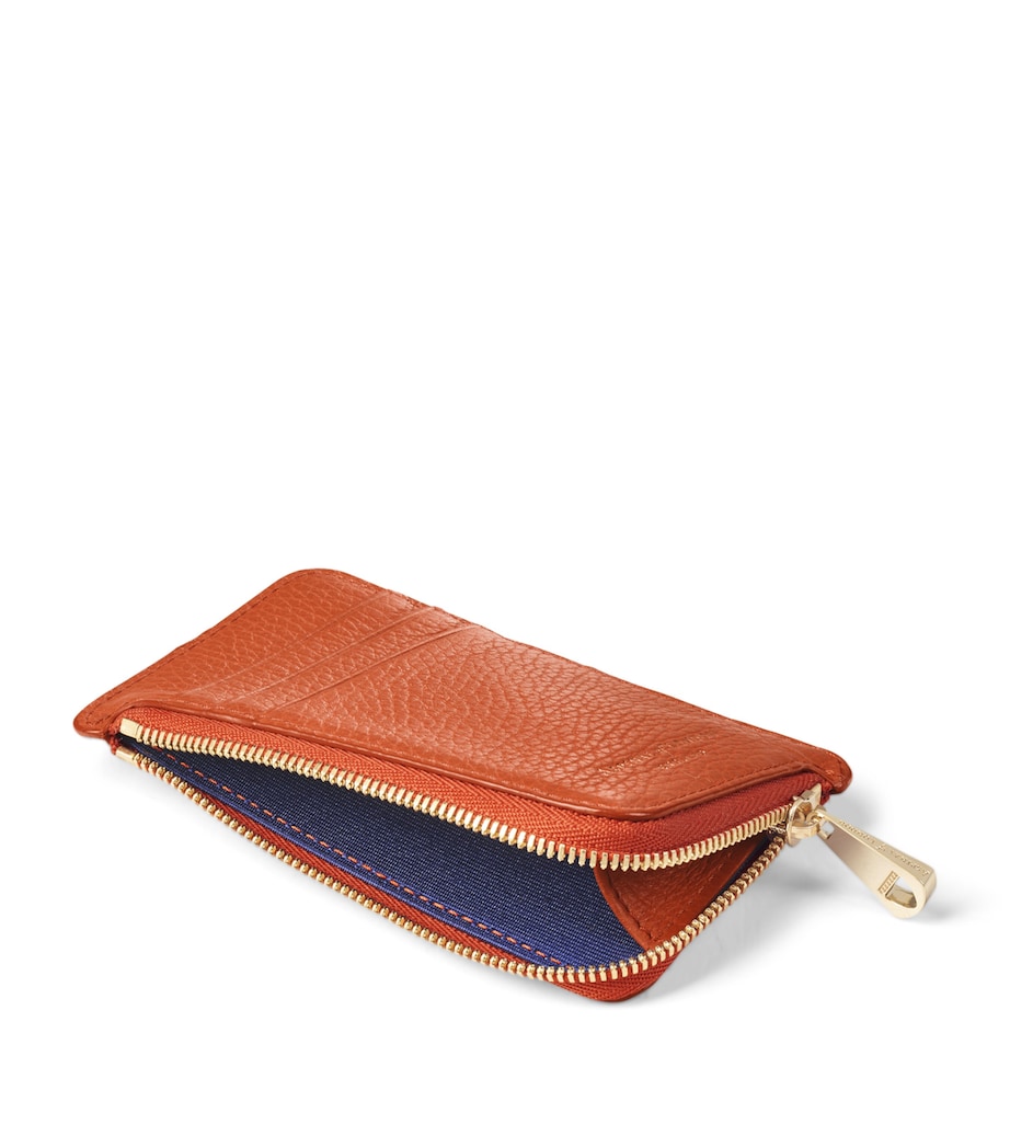 Aspinal Of London Leather Small Zipped Purse Marmalade Image 4