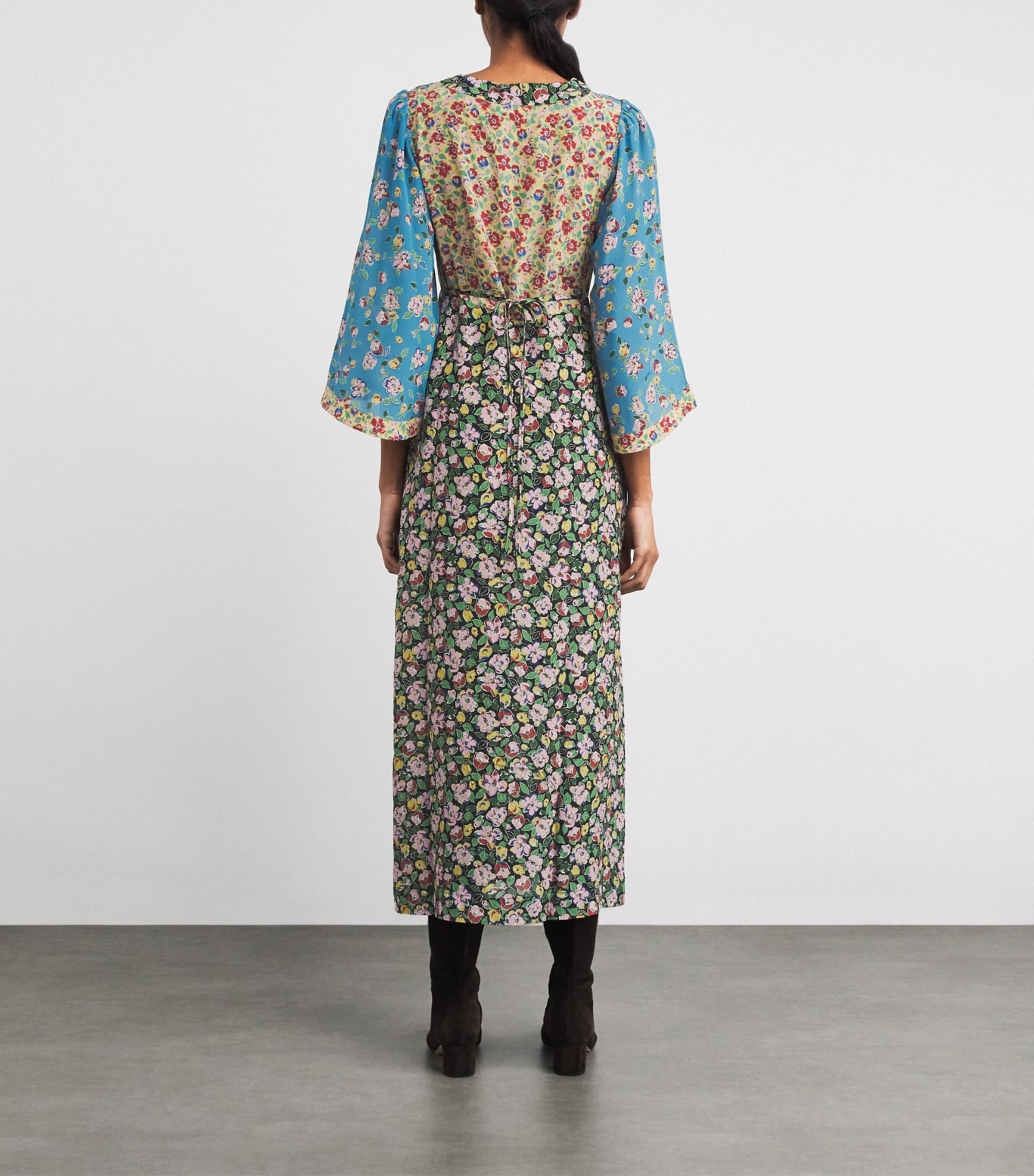 Silk Dahlia Midi Dress JEANNIE MIX MULTI Image 3