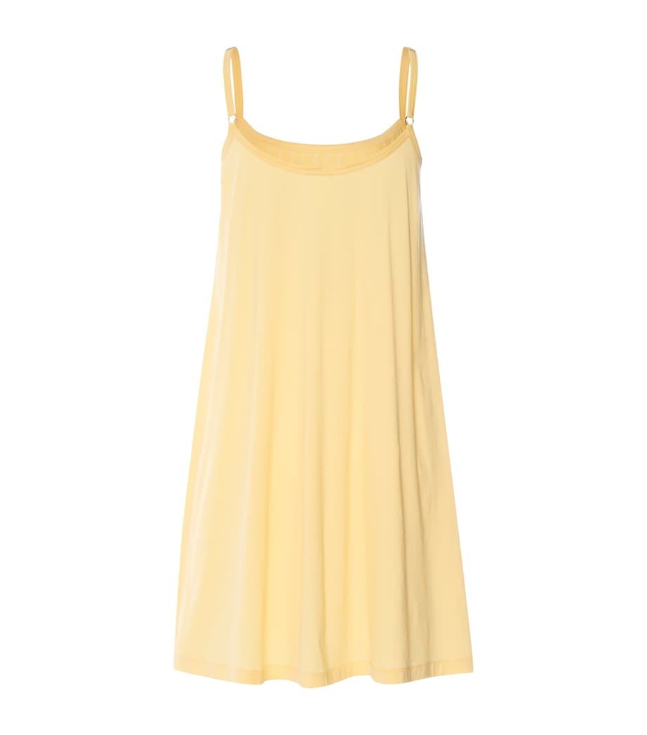 Hanro Womens Cotton Juliet Spaghetti Dress Vanilla Highlight Image 5