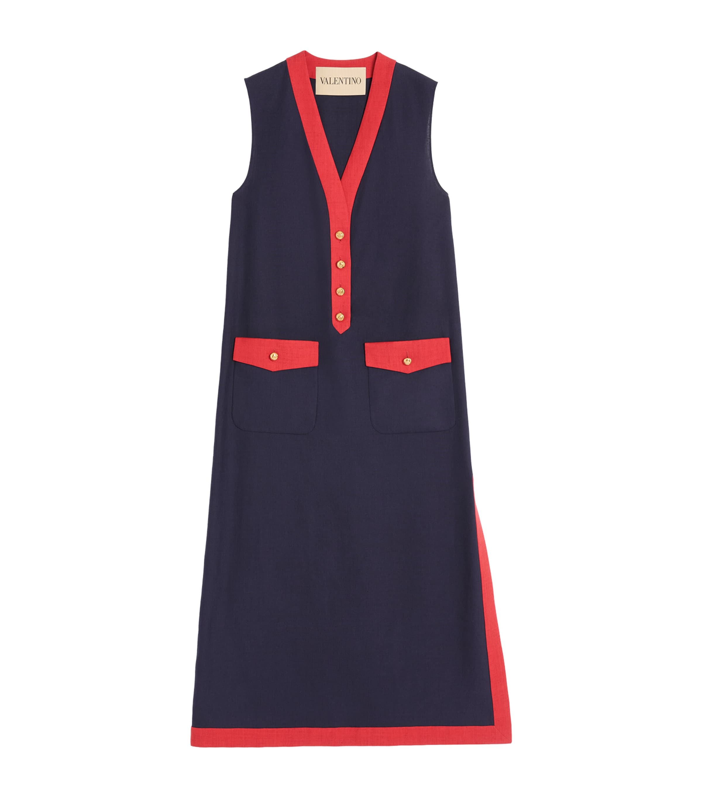 Valentino Viscose Linen Midi Dress