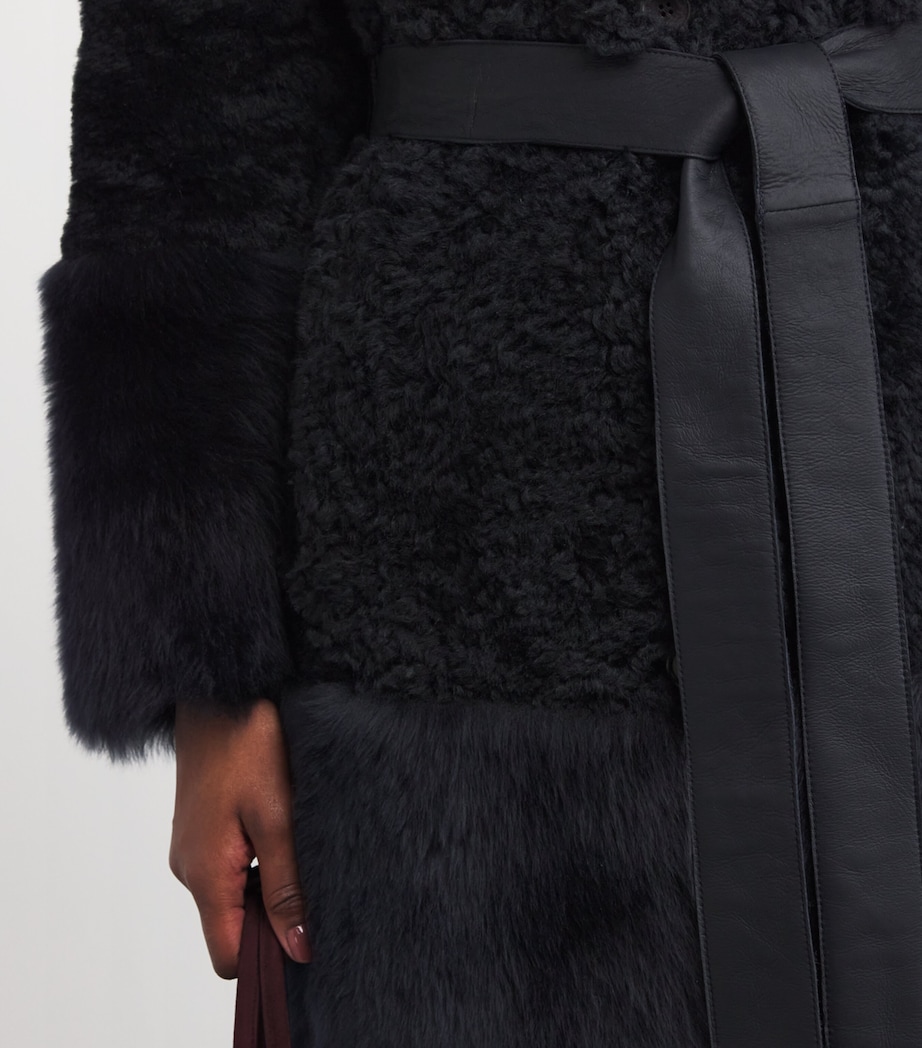 Shearling Tina Coat DARK SMOKE Image 6