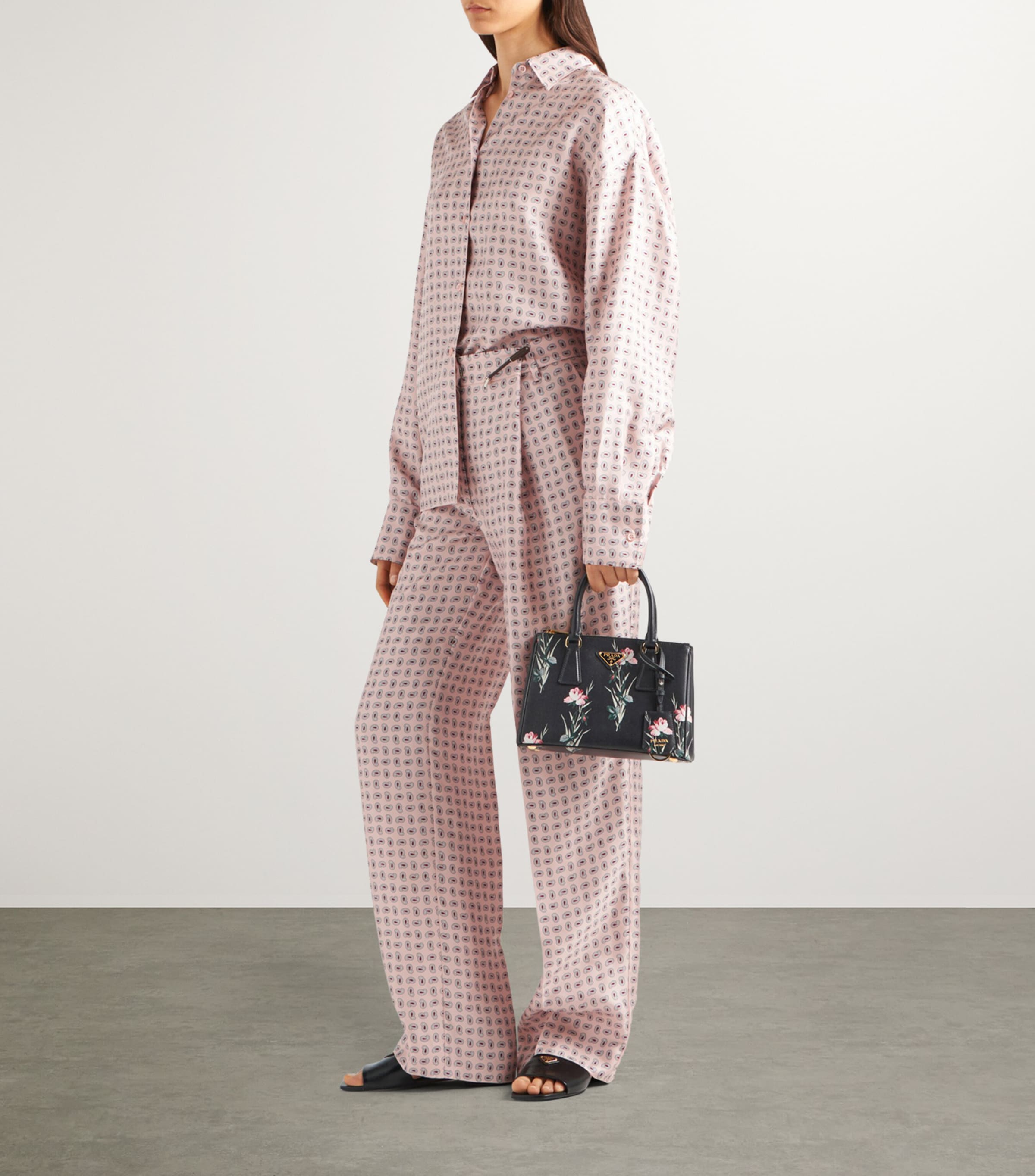 Small Leather Floral Galleria Top-Handle Bag F0002 Image 3