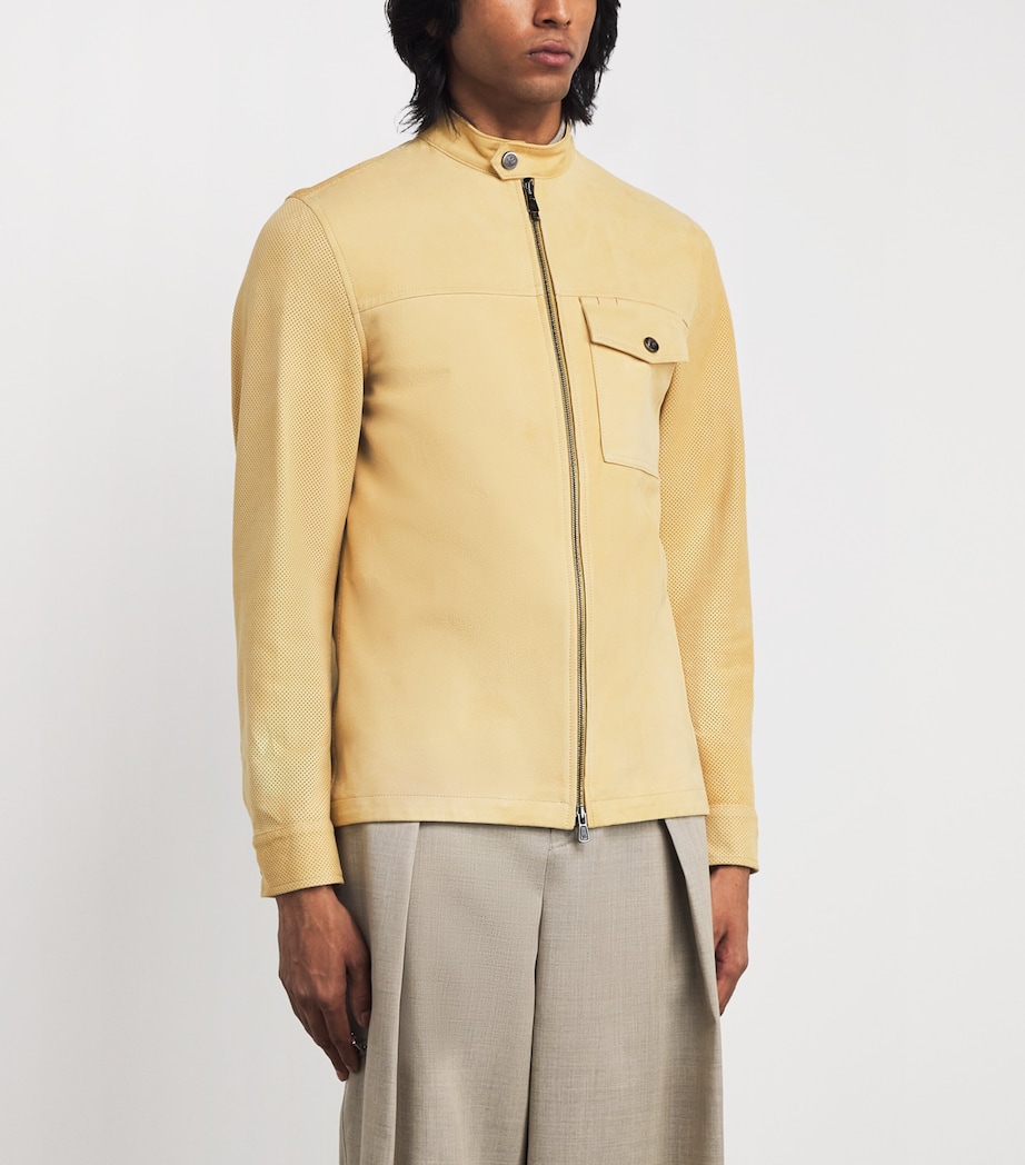 Lamb Suede Zip-Up Overshirt 340 Image 3