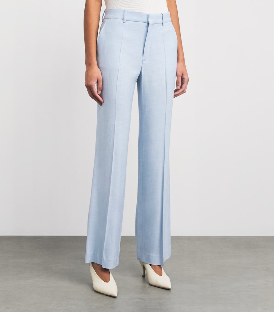 Maje Womens Pleated Tailored Trousers Blue Sky Image 4