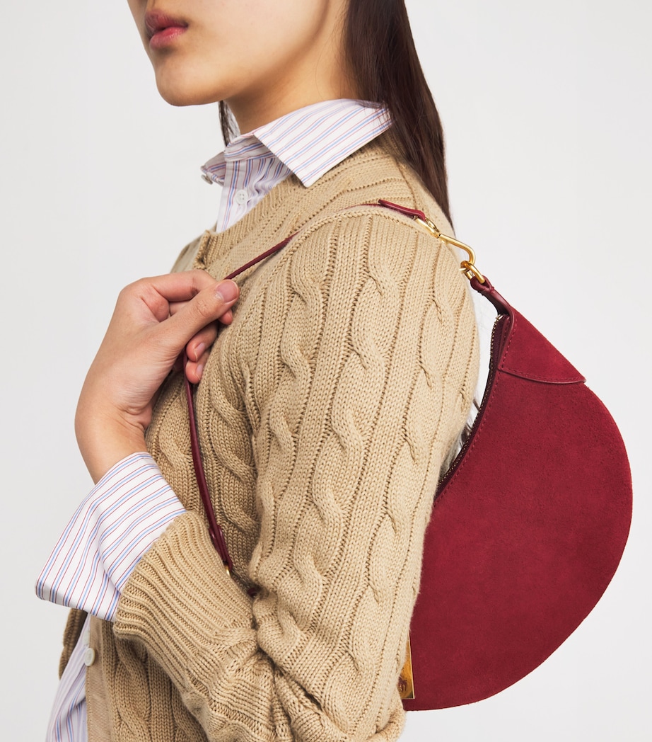 Mini Suede ID Shoulder Bag POMEGRANATE Image 5