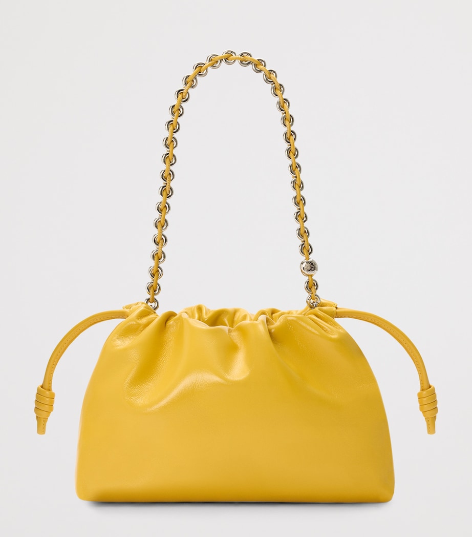 Medium Leather Flamenco Shoulder Bag YELLOW Image 5