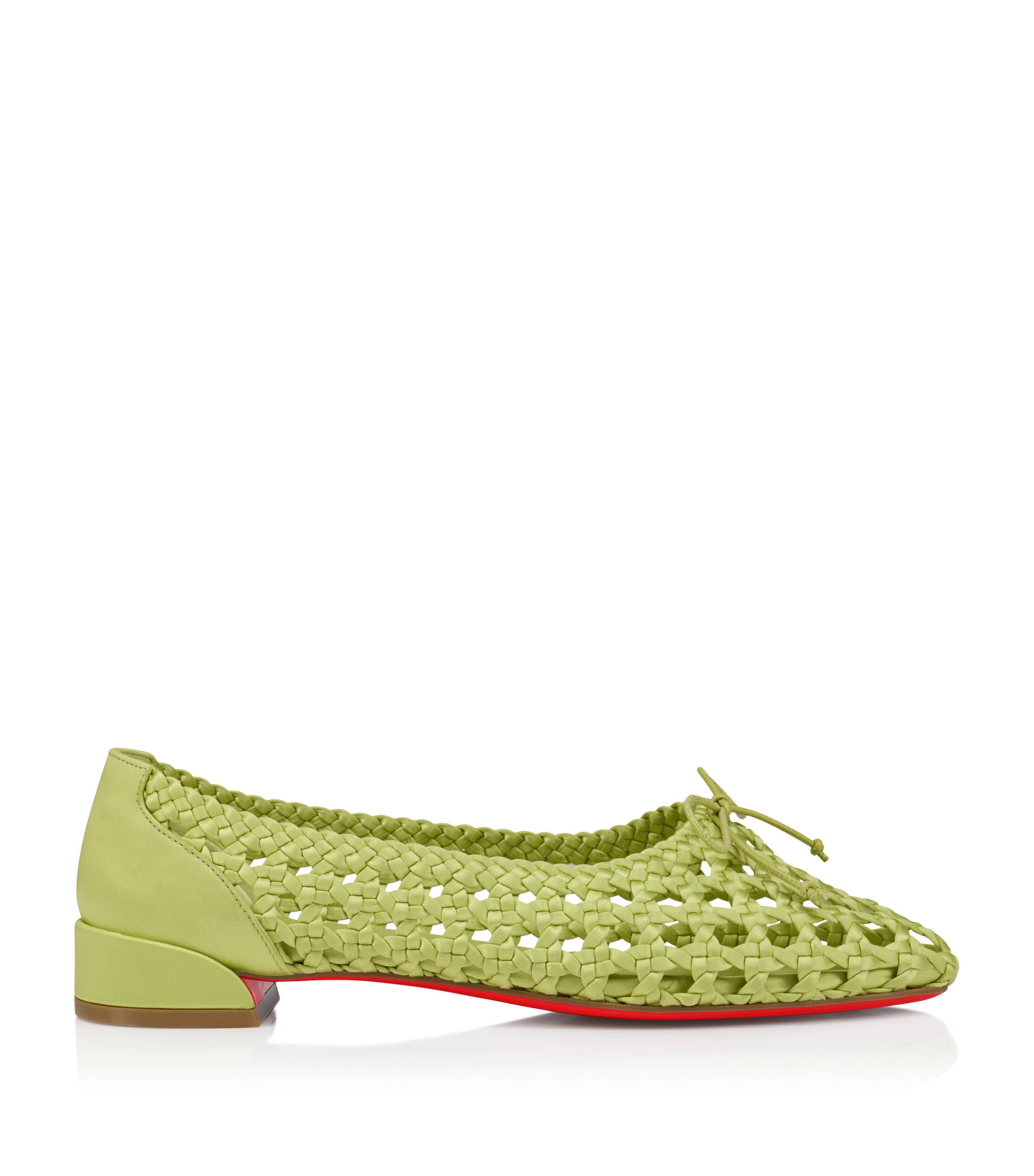 Christian Louboutin Sweetie Jane Silk Woven Ballet Flats