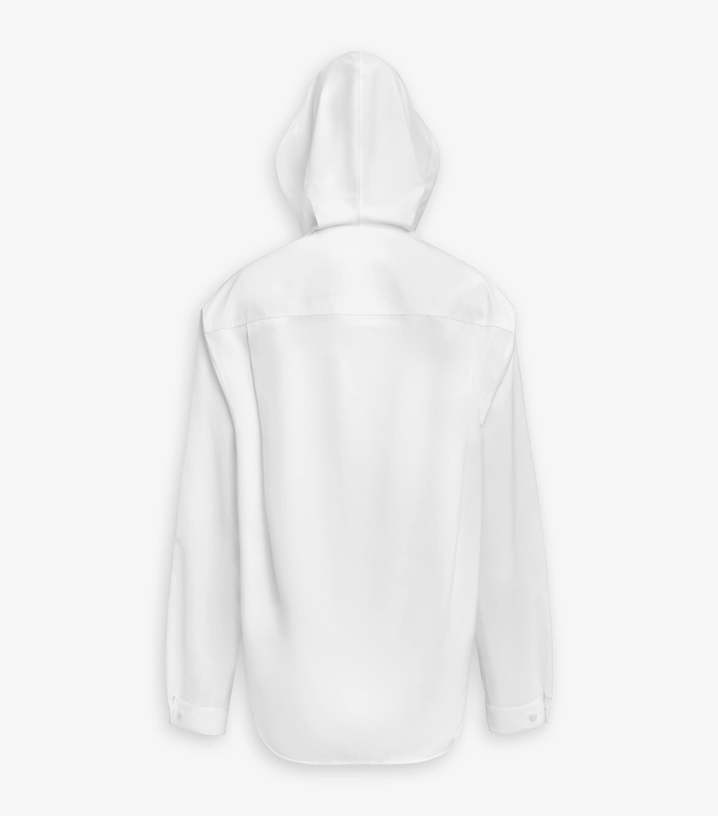 Cotton Hooded Shirt BLANC Image 2