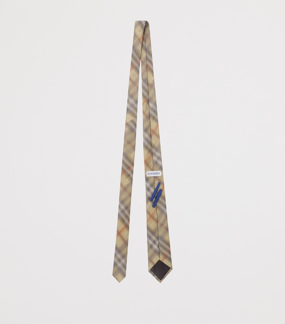 Check Silk Tie GLADE GREEN IP CHECK Image 2