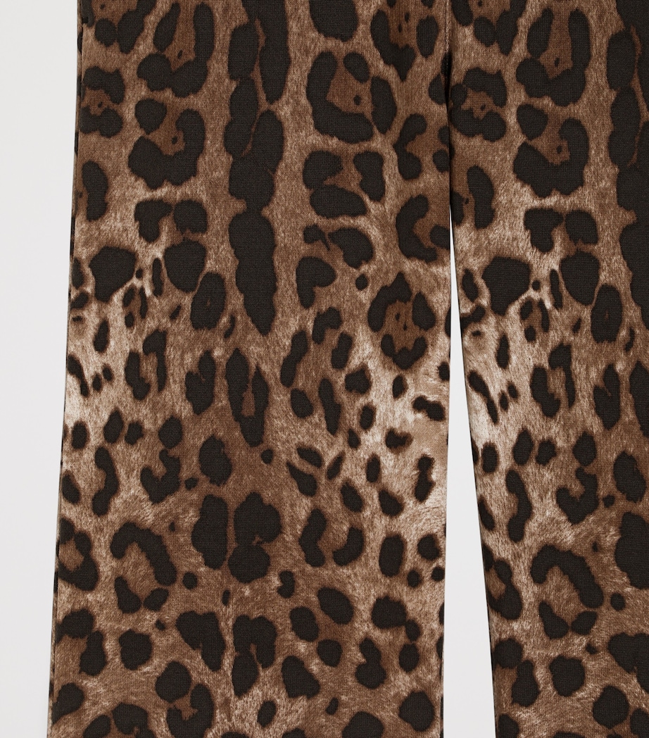 Dolce&Gabbana Kids Leopard Wide-Leg Trousers (8-12+ Years) Leo New Image 4