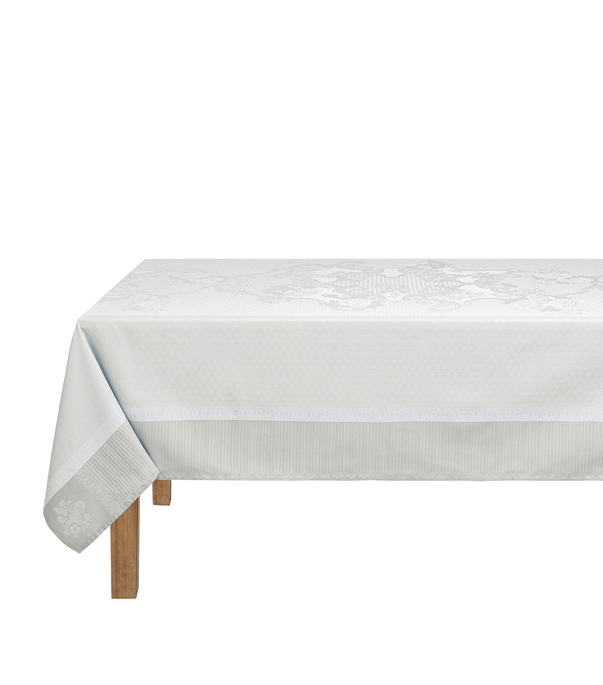 Le Jacquard Français Coated Cotton Promenade Impériale Tablecloth (175cm x 320cm) Grey Image 1