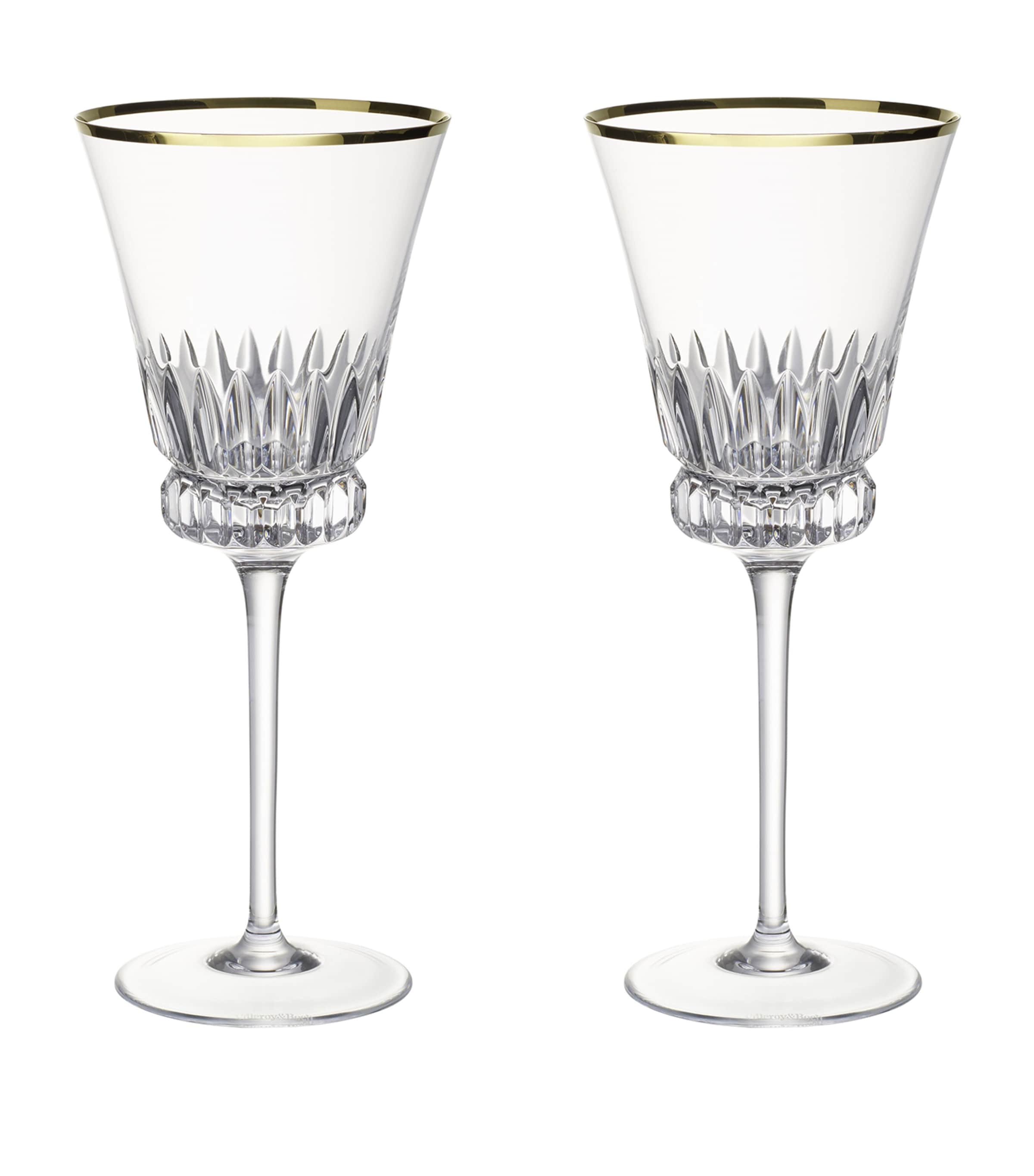 Villeroy & Boch Set of 2 Grand Royal Gold Red Wine Glasses (200ml) | Dining | Glassware | Wine Glasses | Designers | Villeroy Boch | 5196 | Dining Room