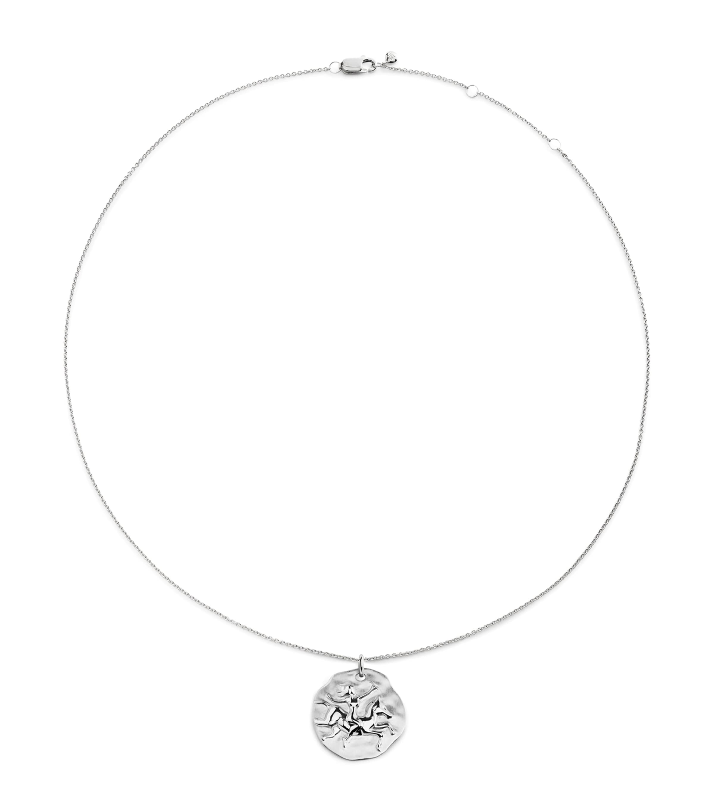 Monica Vinader Sterling Silver Sagittarius Zodiac Necklace Sterling Silver Image 1