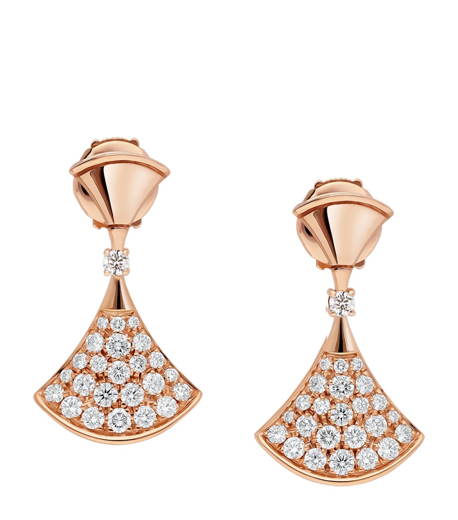 Rose Gold and Diamond Divas' Dream Earrings PINK GOLD Image 1