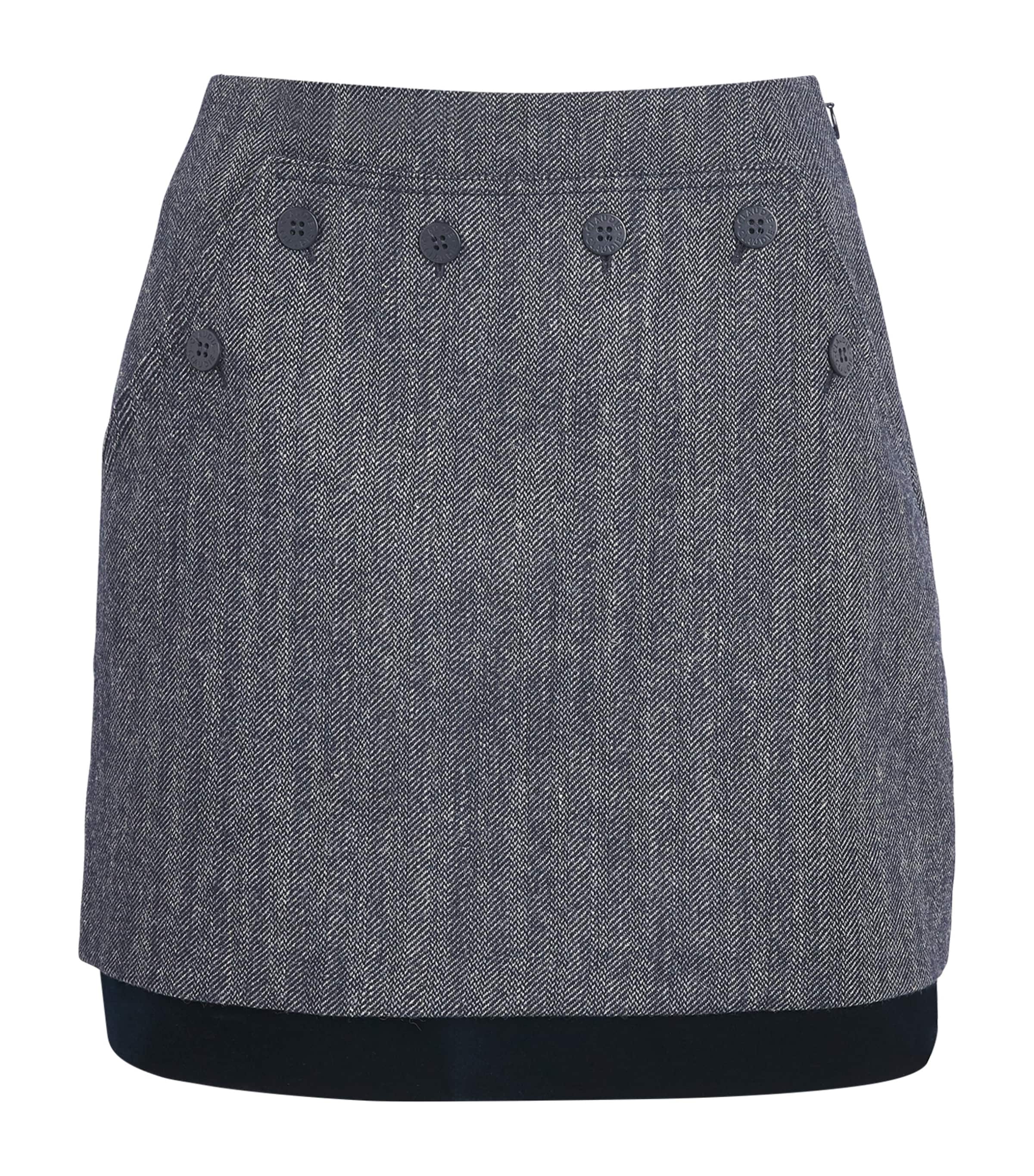Claudie Pierlot Womens Wool-Blend Tweed Mini Skirt Dual Color Image 1