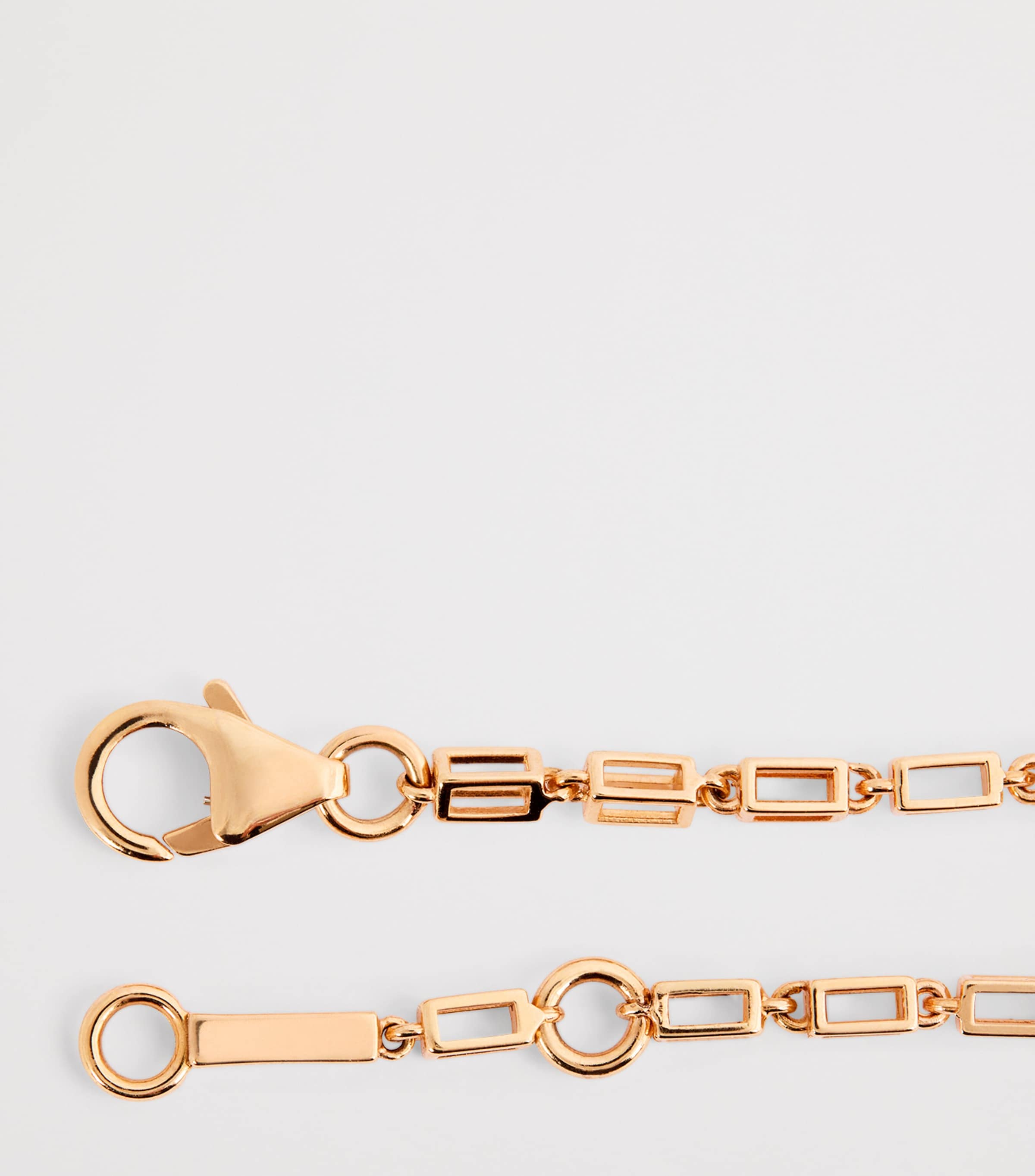 Suzanne Kalan Rose Gold and Ruby Medium Empty Link Block Chain Bracelet Rg/ruby Image 3
