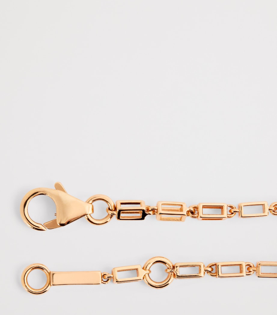 Suzanne Kalan Rose Gold and Ruby Medium Empty Link Block Chain Bracelet Rg/ruby Image 3