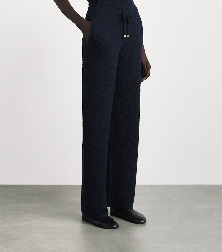 Eleventy Womens Wool Knitted Trousers Blu Image 4