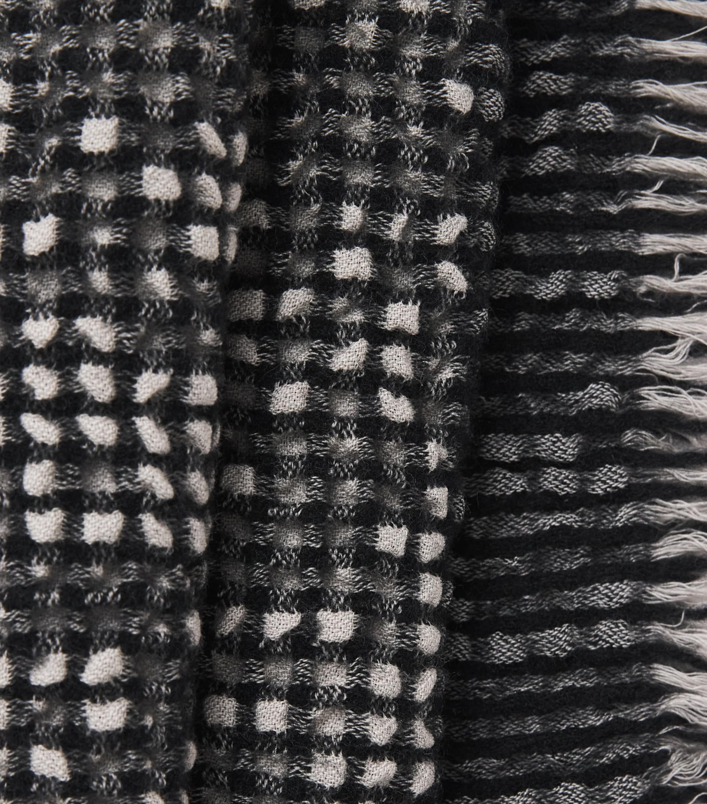 Issey Miyake Wool-Cashmere Bumpy Wool Scarf Black Hued Image 4