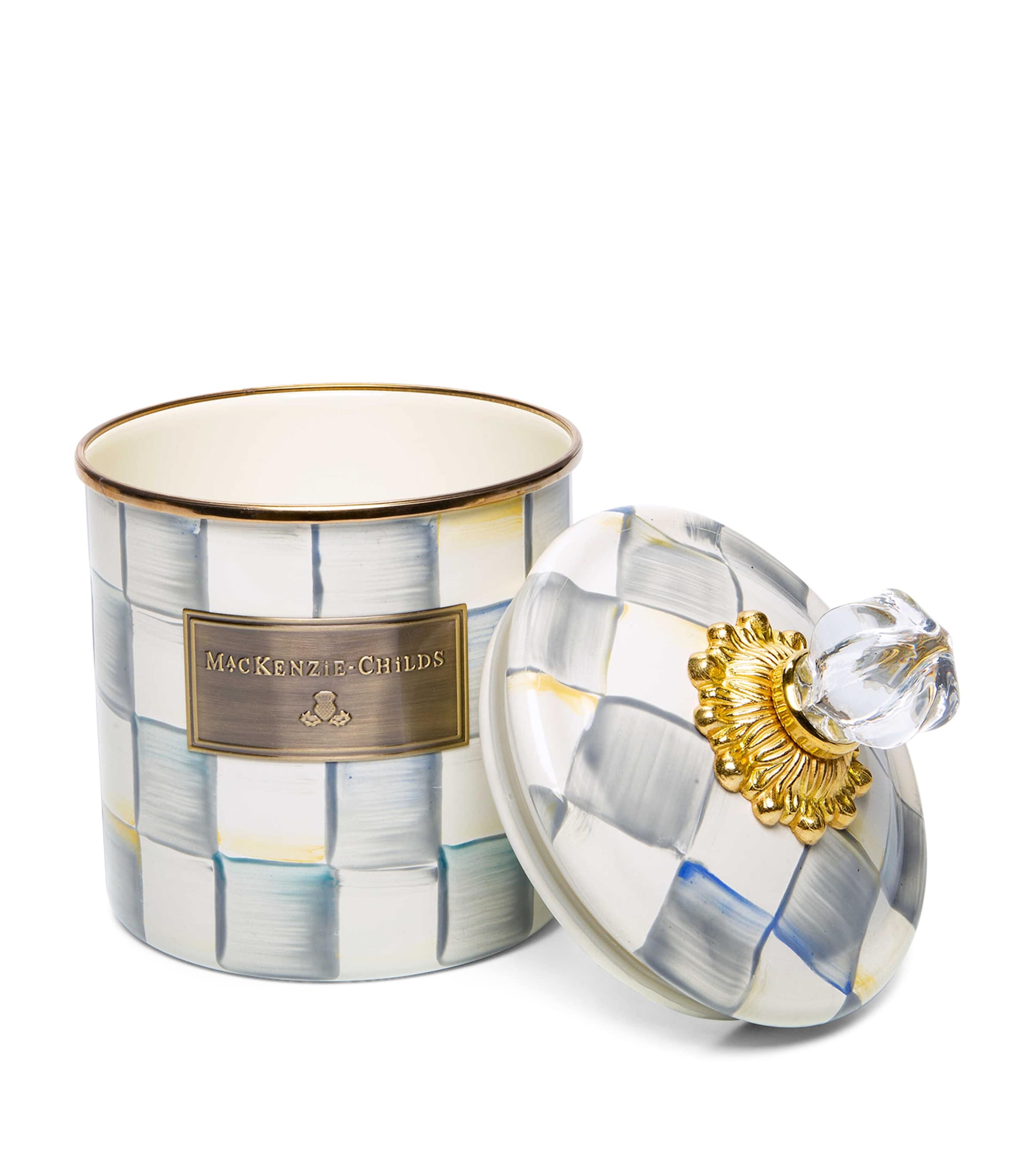 Mackenzie-childs Small Sterling Check Canister