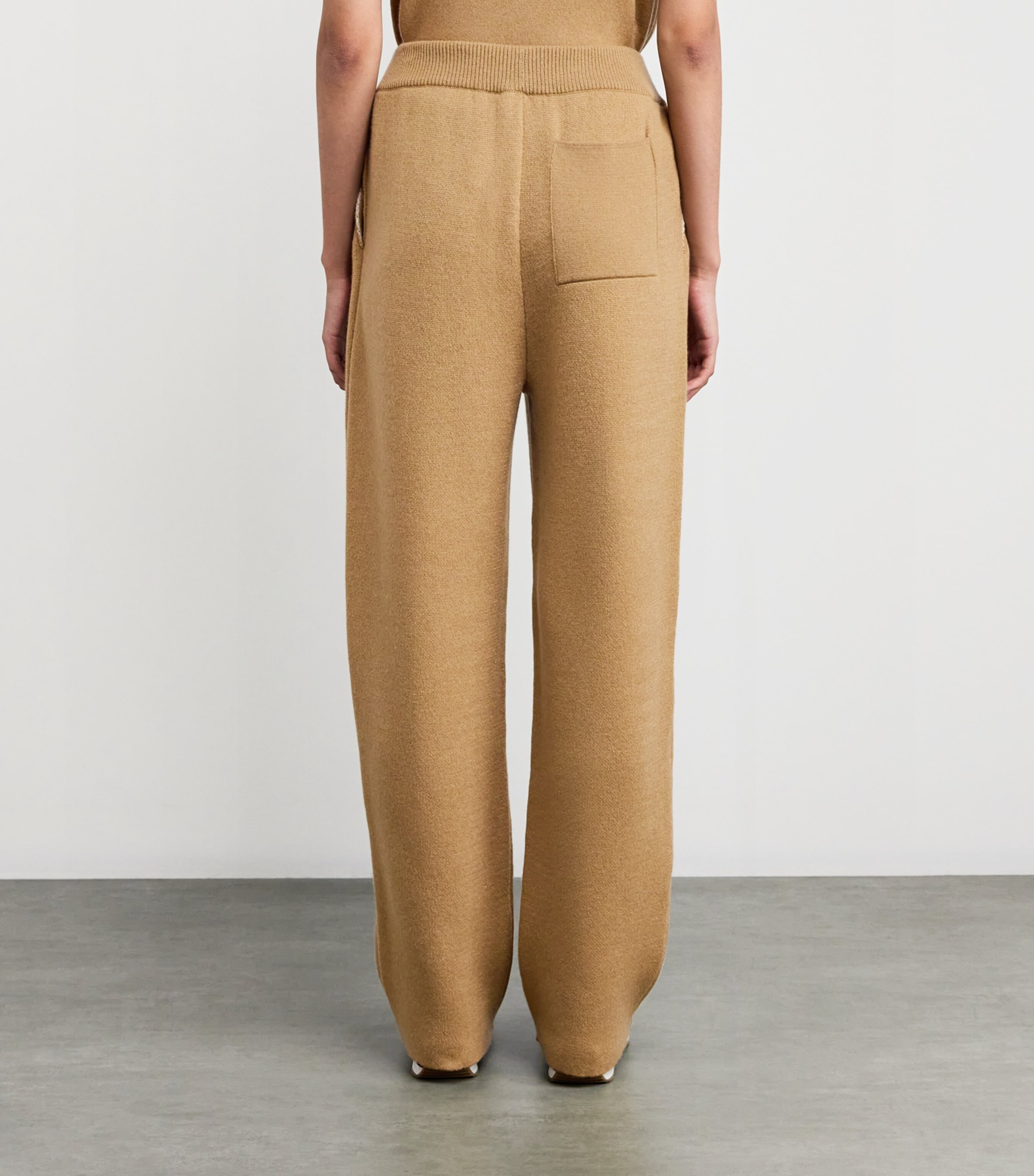 Cashmere-Blend Double-Faced Trousers Q25325 CAMEL/NATURAL Image 4