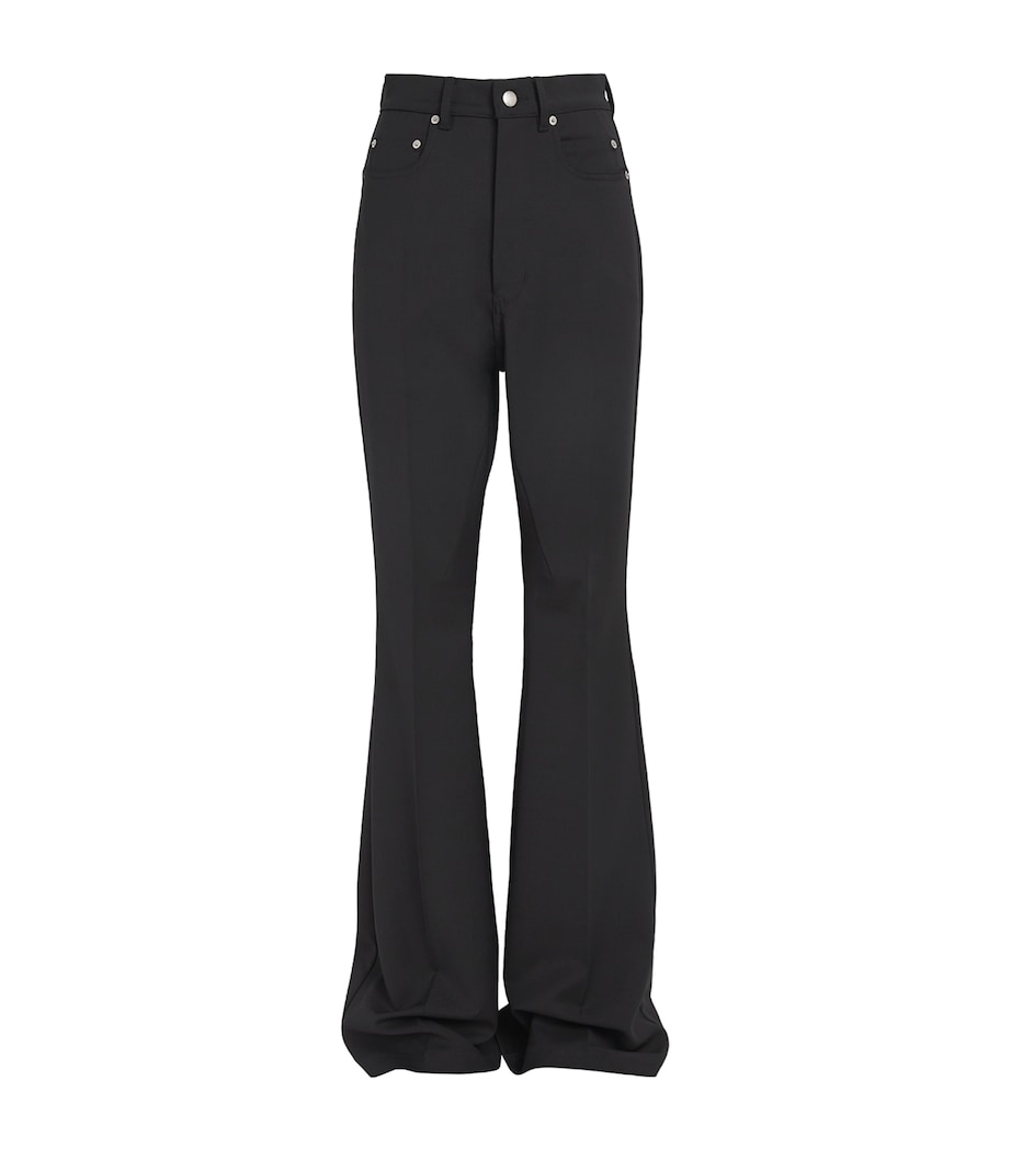 Rick Owens Womens Bolan Bootcut Jeans Black Image 1