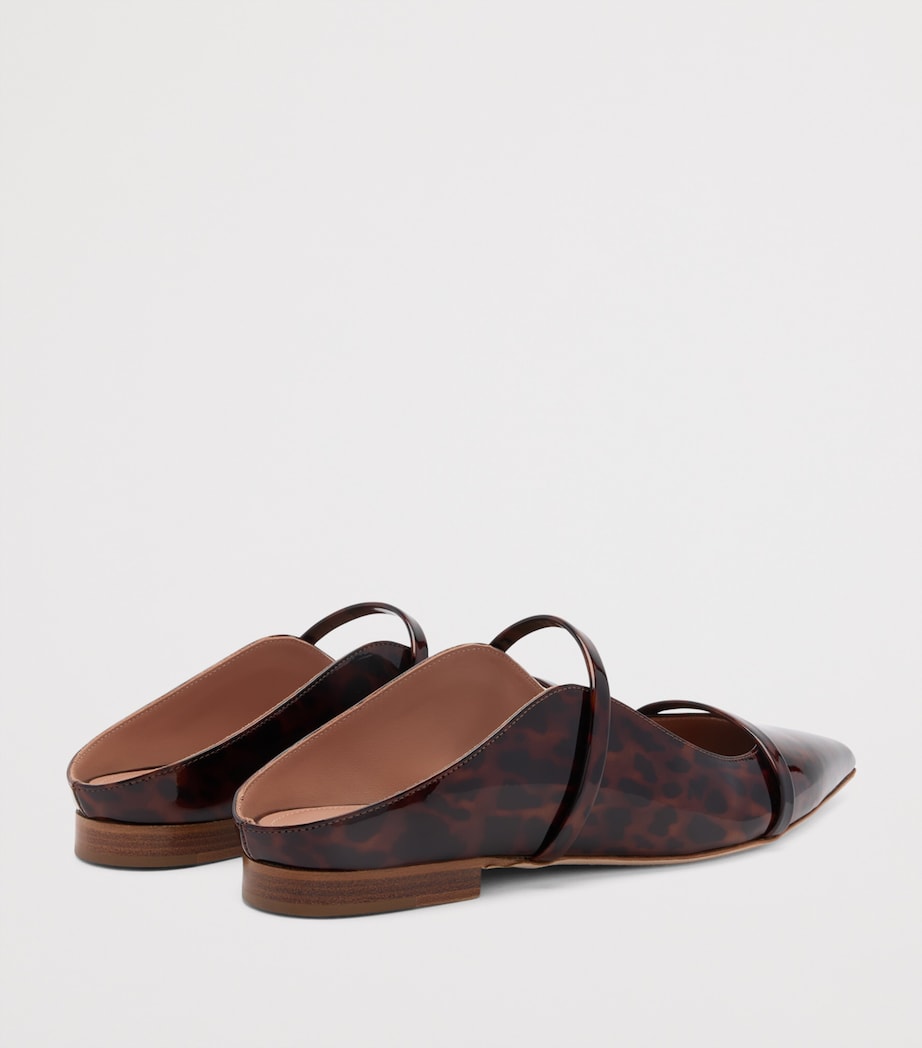 Patent Leather Leopard Print Maureen Mules BROWN Image 4