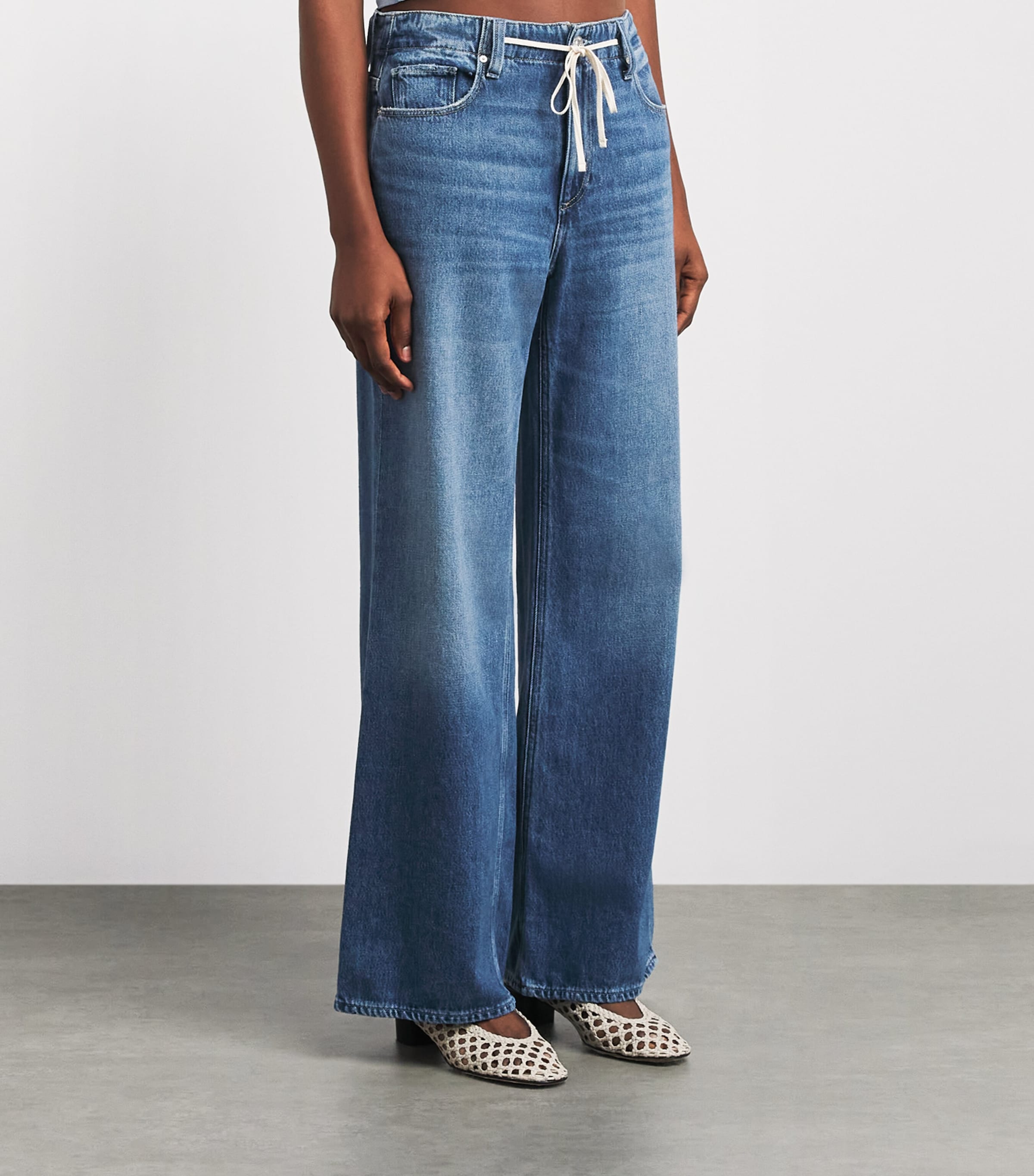 PAIGE Womens Zoey Wide-Leg Jeans Serenite Image 4